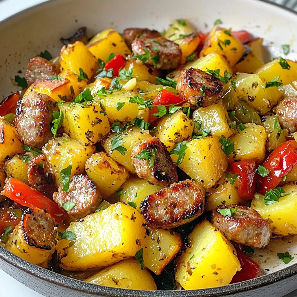 Sausage and Potatoes Skillet Savory One-Pan Meal