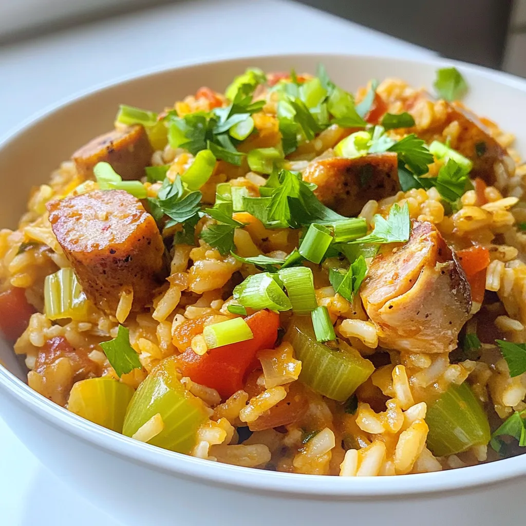 Cajun Chicken and Sausage Jambalaya Flavorful Feast