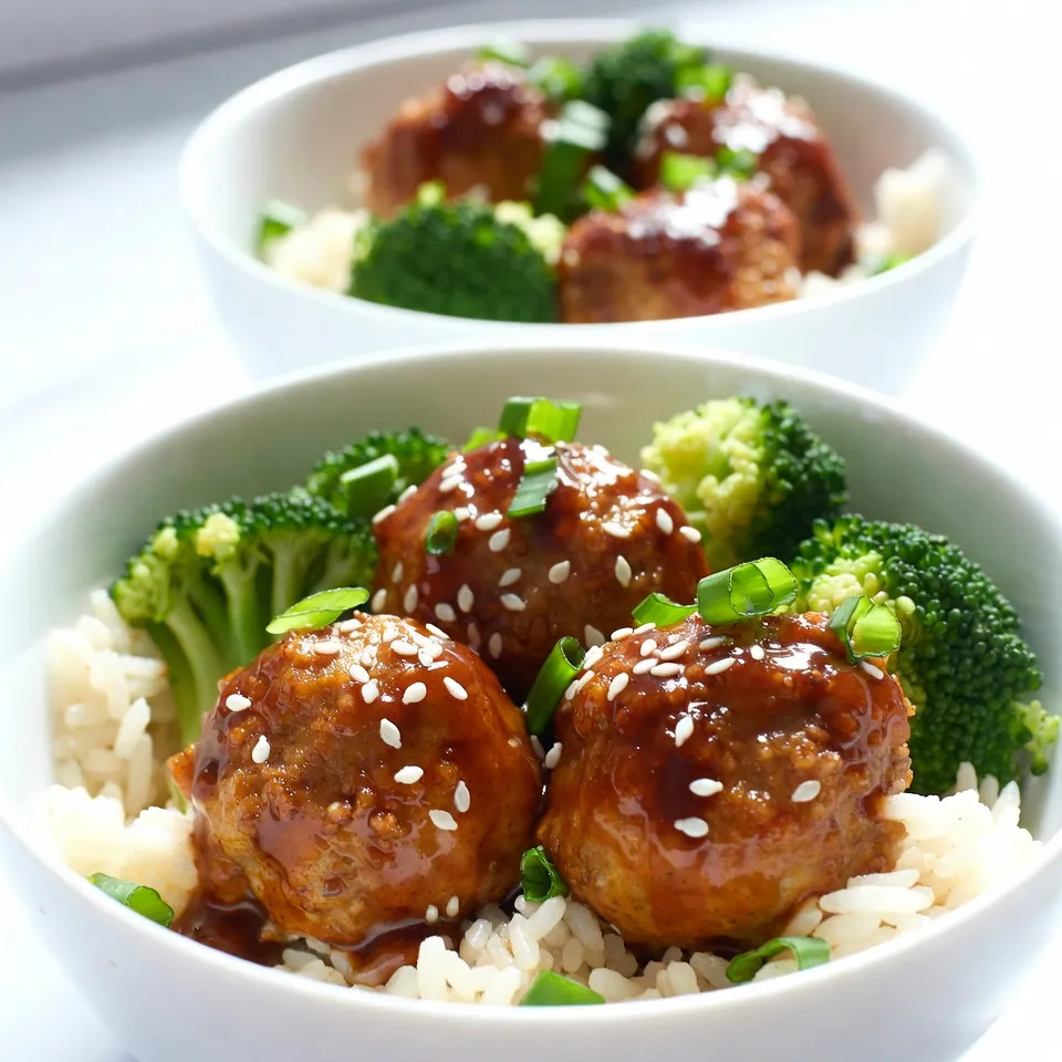 Teriyaki Meatball Bowls Flavorful and Easy Dinner