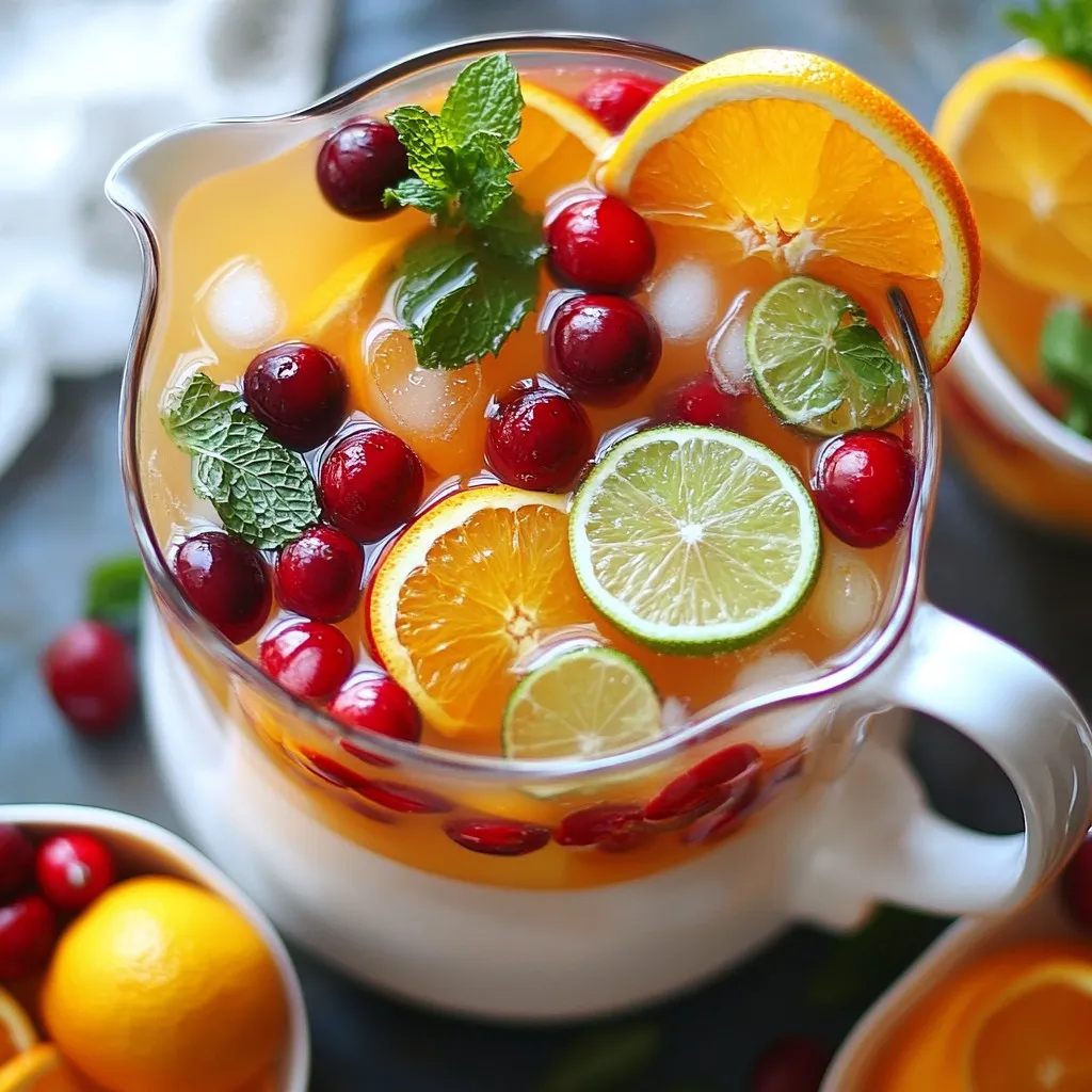 Sparkling Winter Vodka Punch Festive and Flavorful Drink