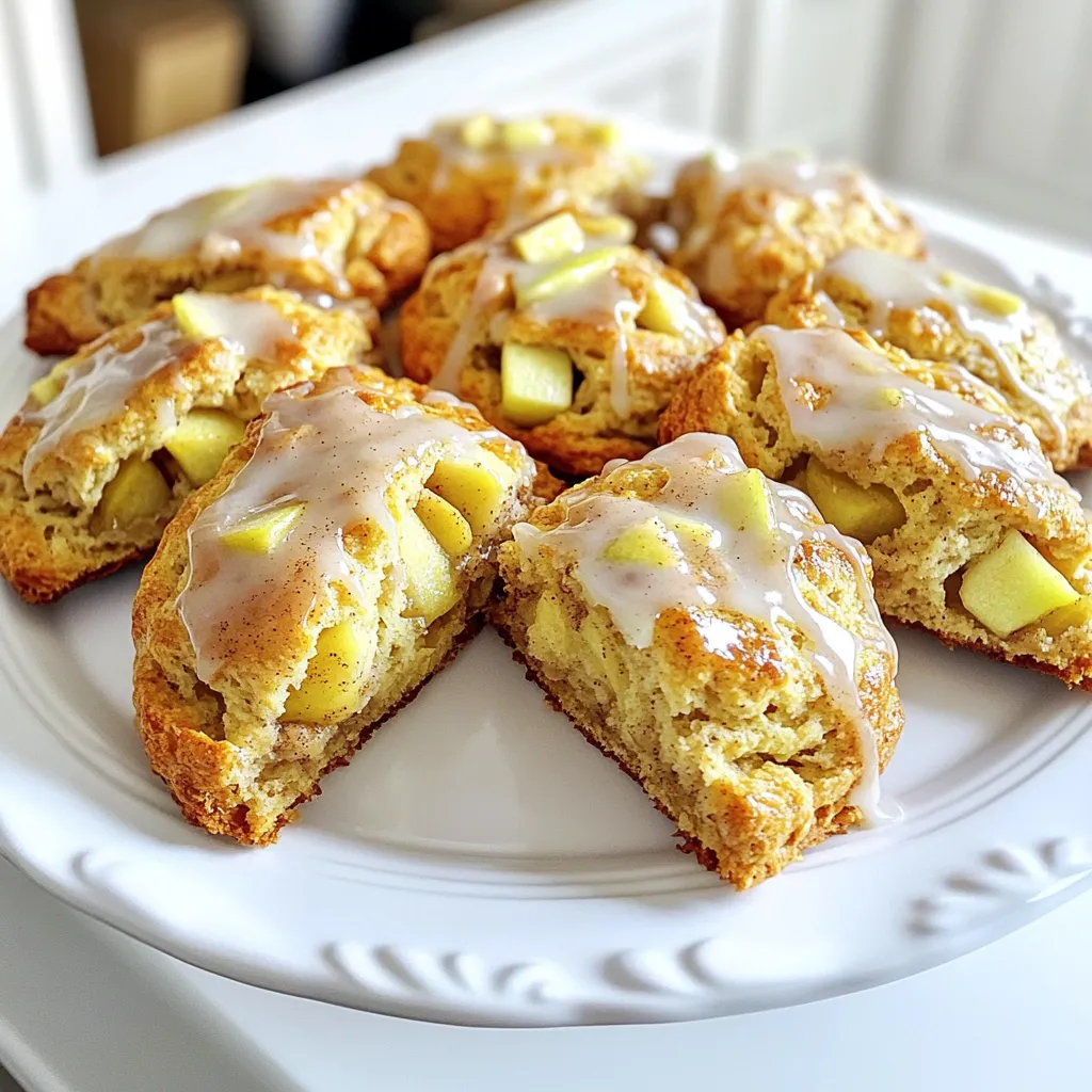 Glazed Apple Cinnamon Scones Bakery Style Delight
