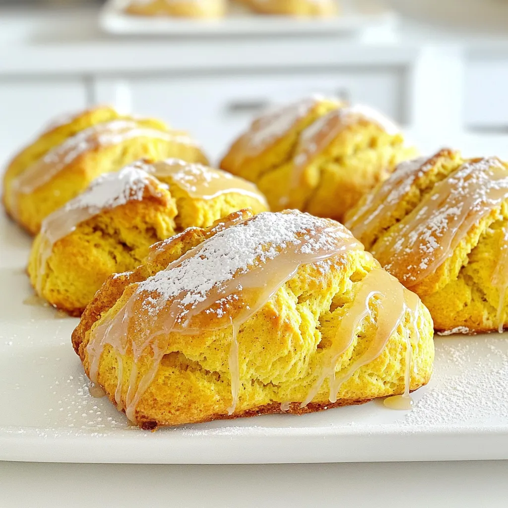 Maple Glazed Pumpkin Scones Delightful Fall Treat