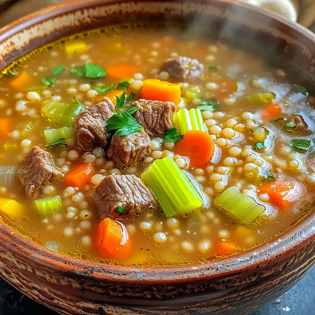 Savory Slow Cooker Beef Barley Soup Recipe Today