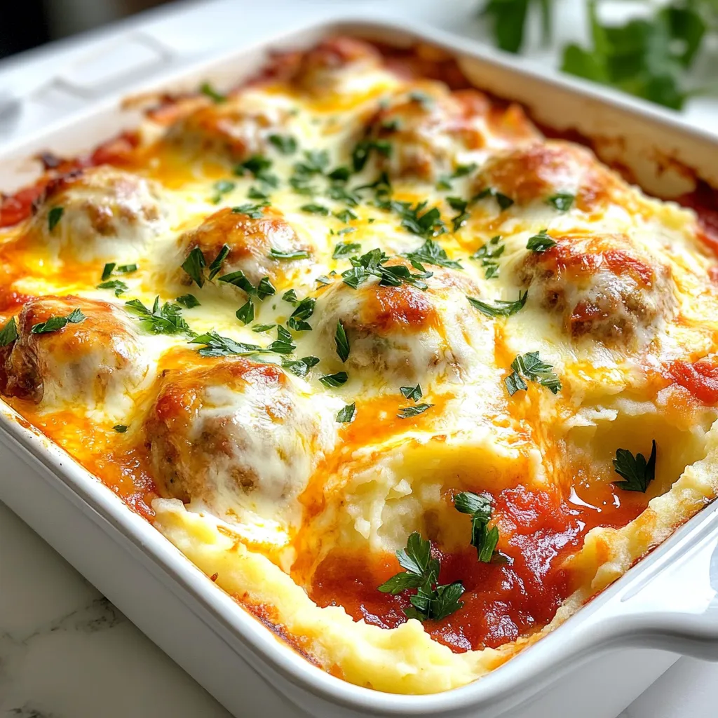 Meatball Mashed Potato Bake Easy Family Comfort Meal