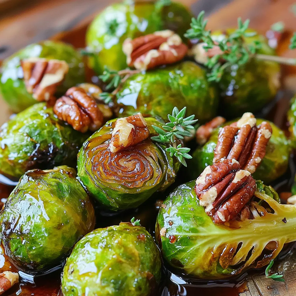 Balsamic Brussels Sprouts with Pecans Delightful Dish