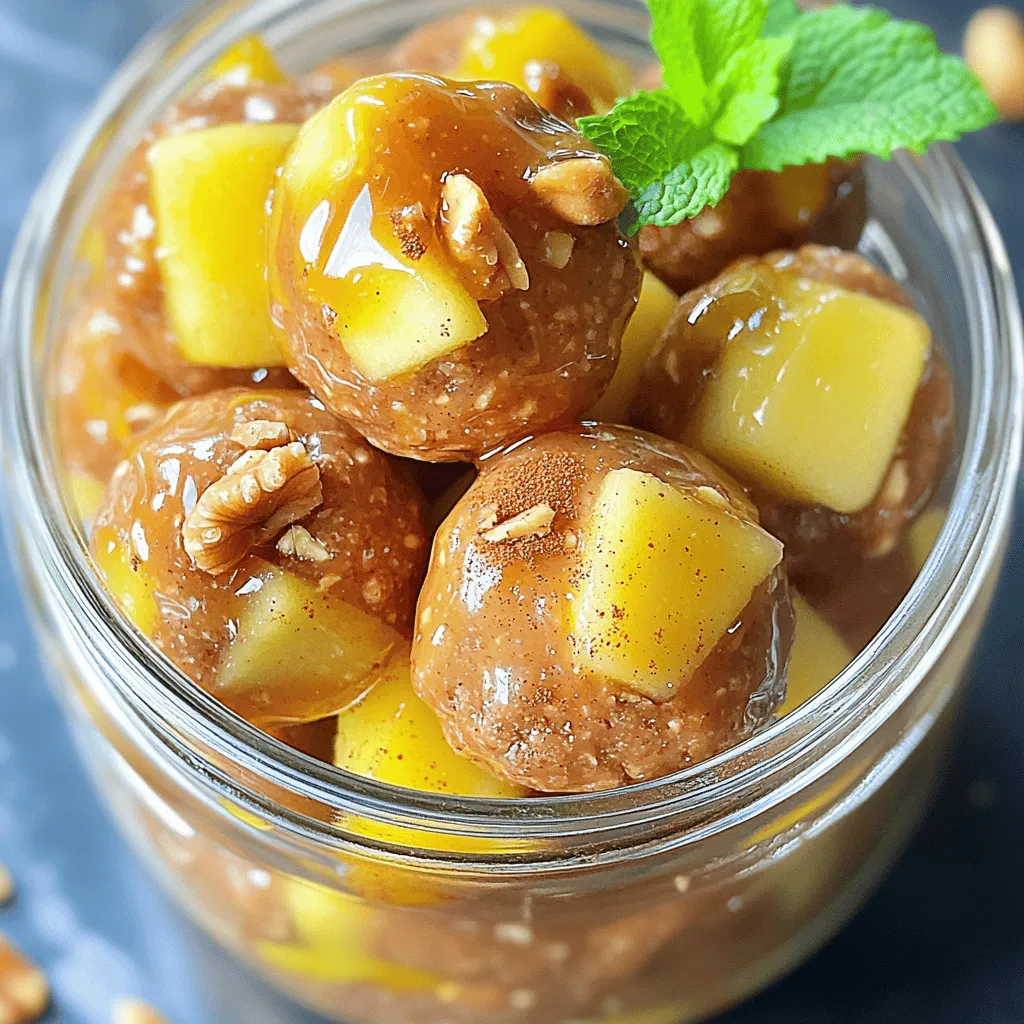 No-Bake Peanut Butter Apple Energy Bites Delight