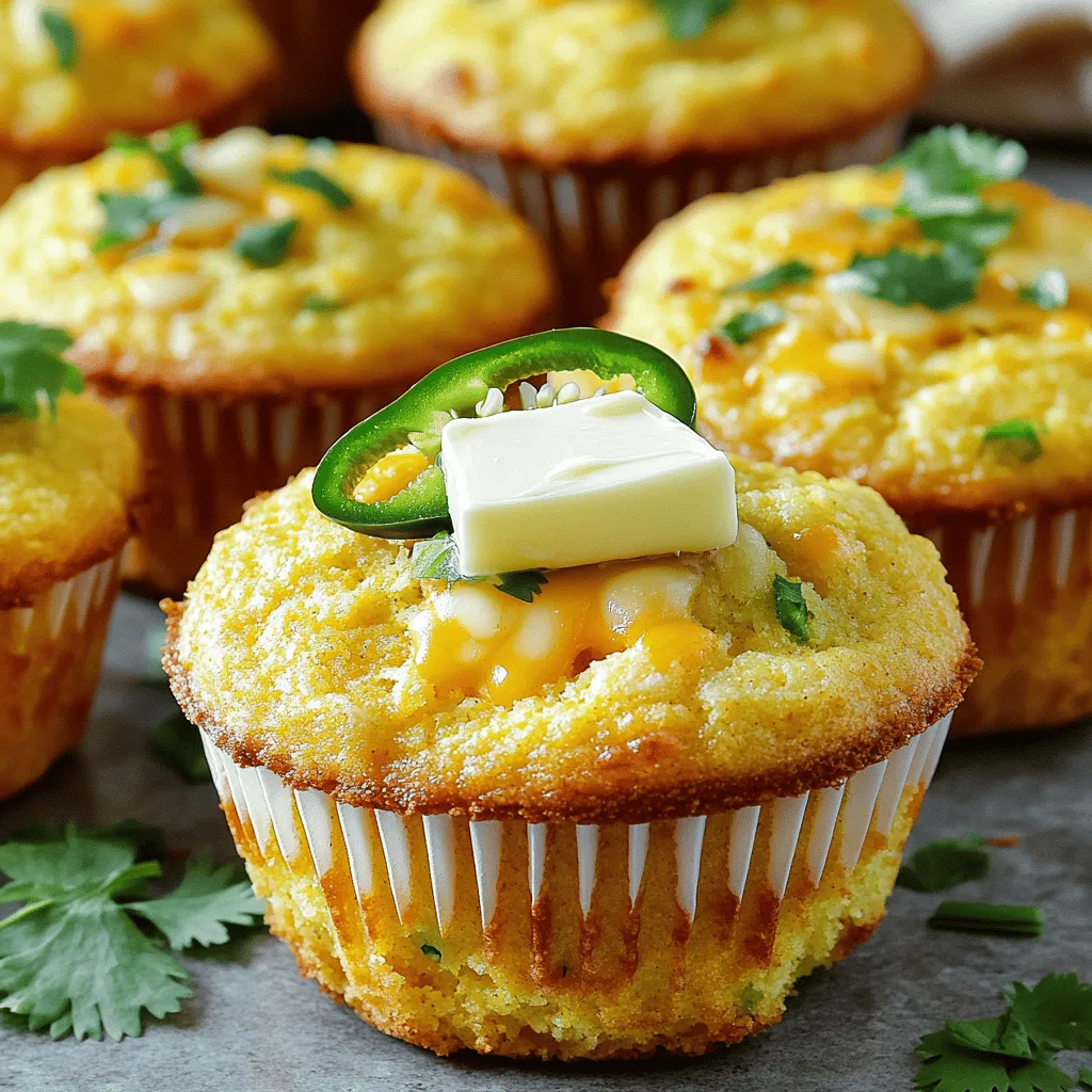 Jalapeño Cheddar Cornbread Muffins Flavorful Delight