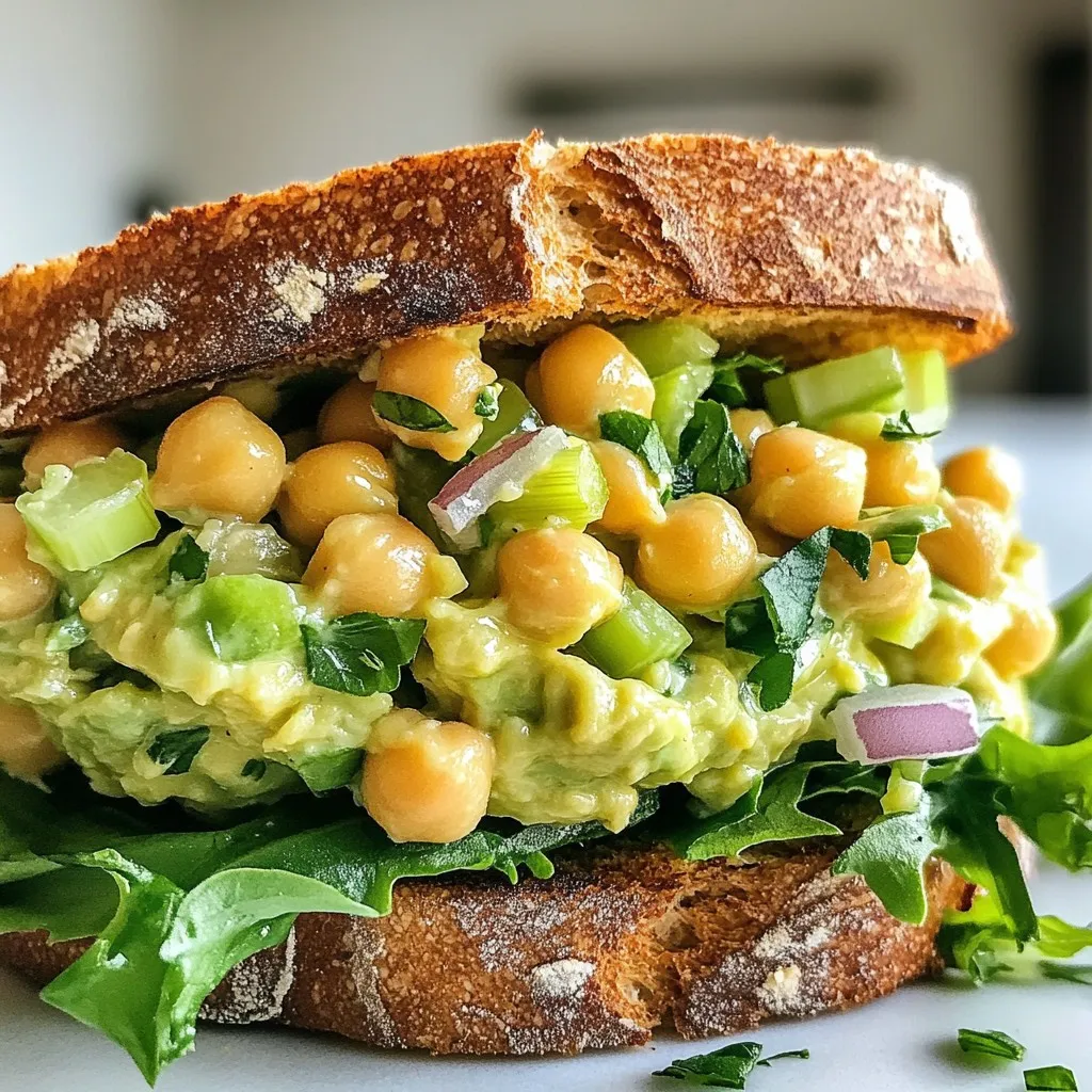 Nourishing Avocado Chickpea Salad Sandwich Recipe
