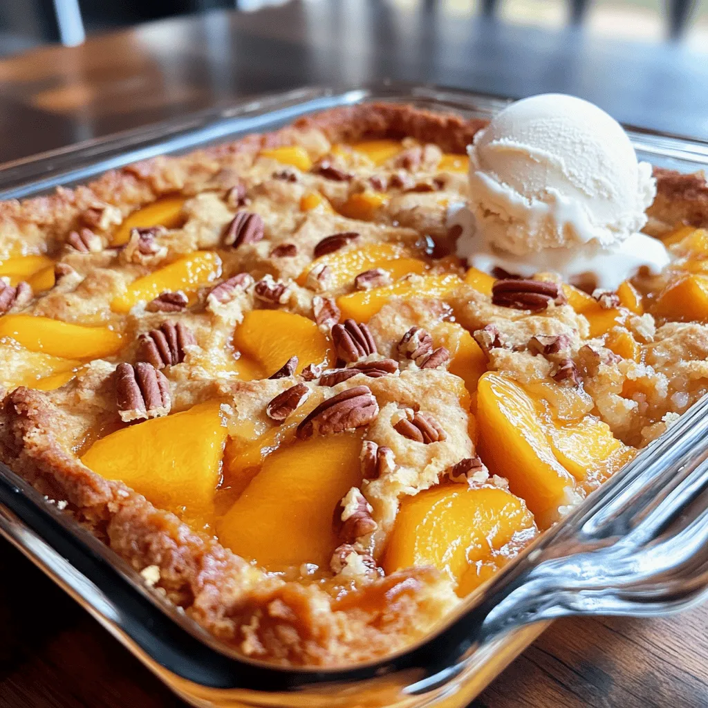 Peach Cobbler Dump Cake Delightful and Easy Recipe