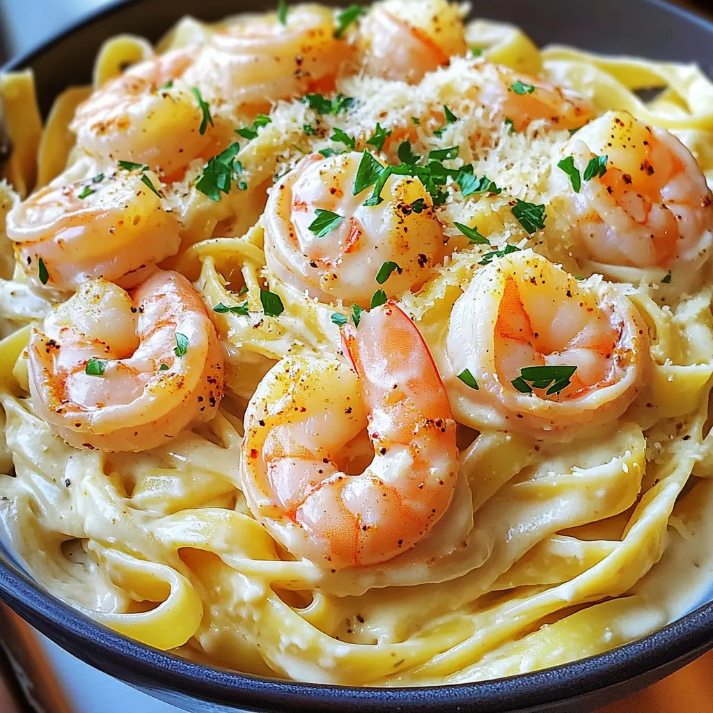 Creamy Cajun Shrimp Alfredo One Pot Delight