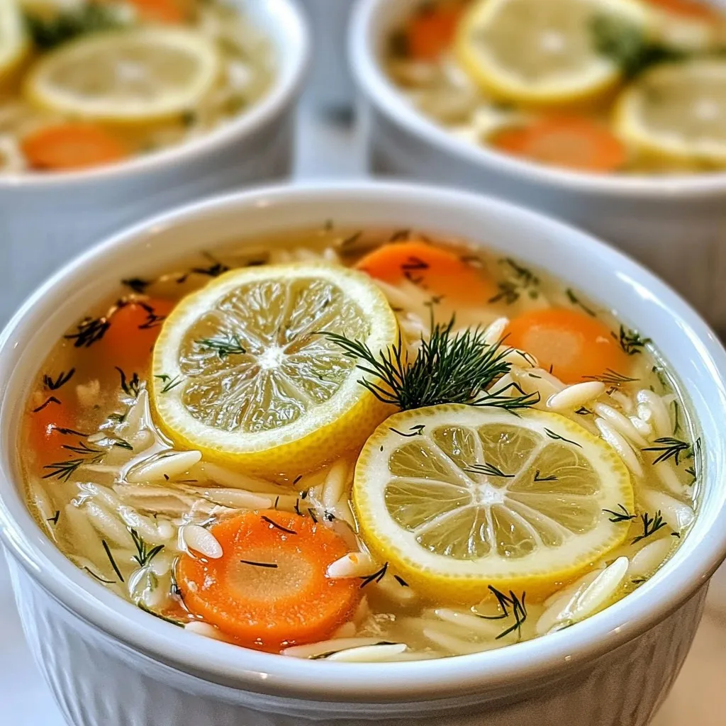 Greek Lemon Chicken Soup Flavorful and Nourishing Dish
