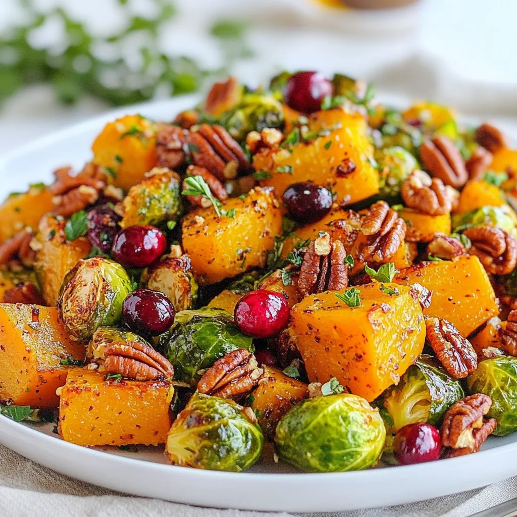 Butternut Brussels Cranberry Medley Vibrant Holiday Dish