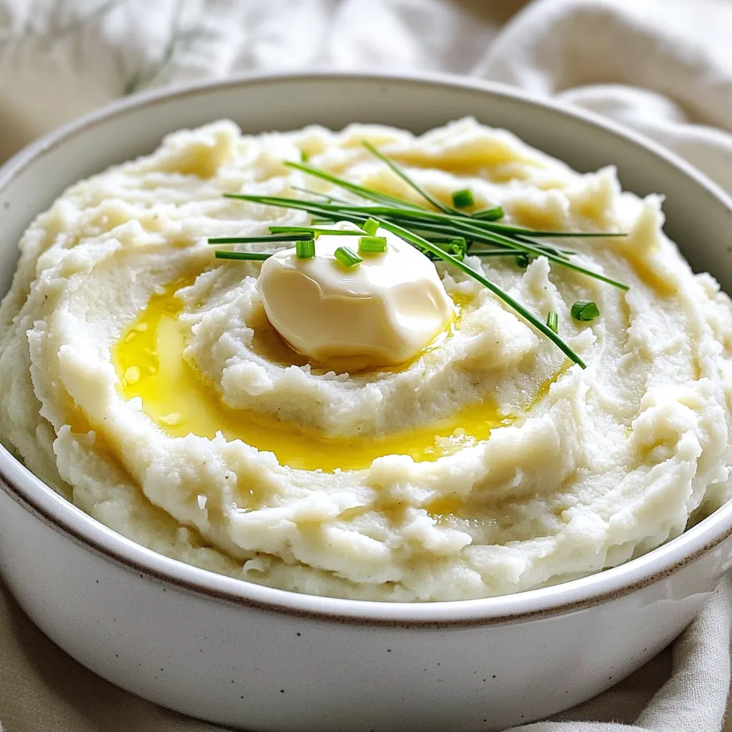 Garlic Butter Mashed Cauliflower Flavorful Side Dish