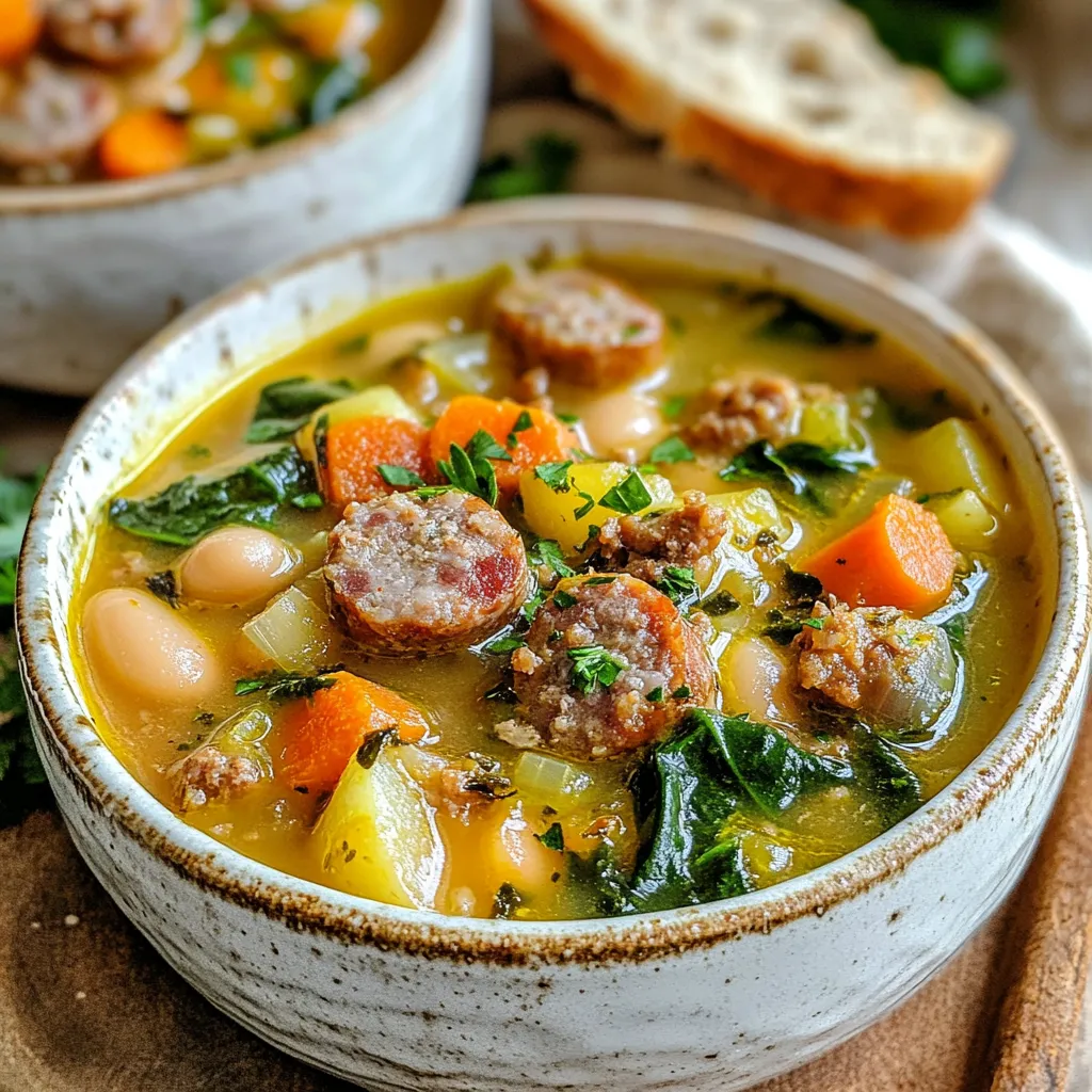 Creamy Bean Soup with Sausage Simple Comfort Dish