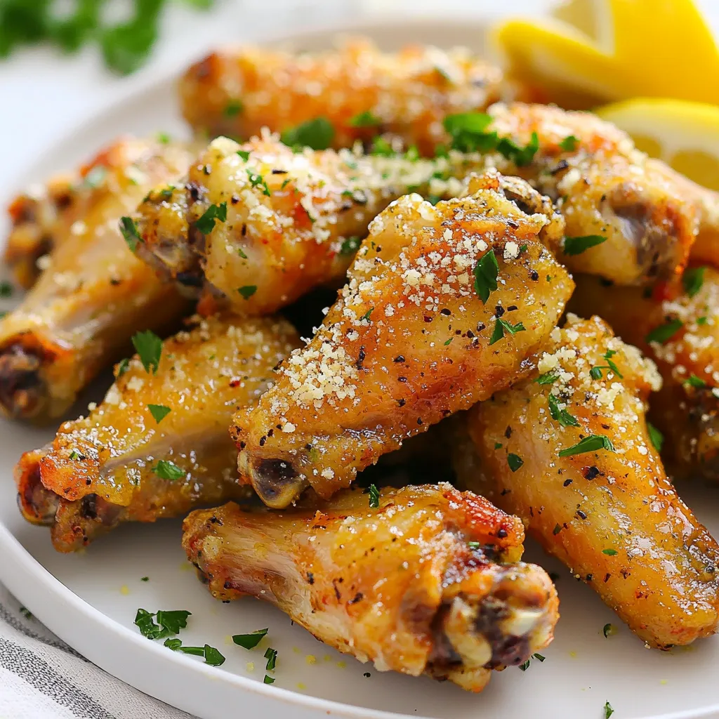 Air Fryer Garlic Parmesan Wings Crispy and Flavorful