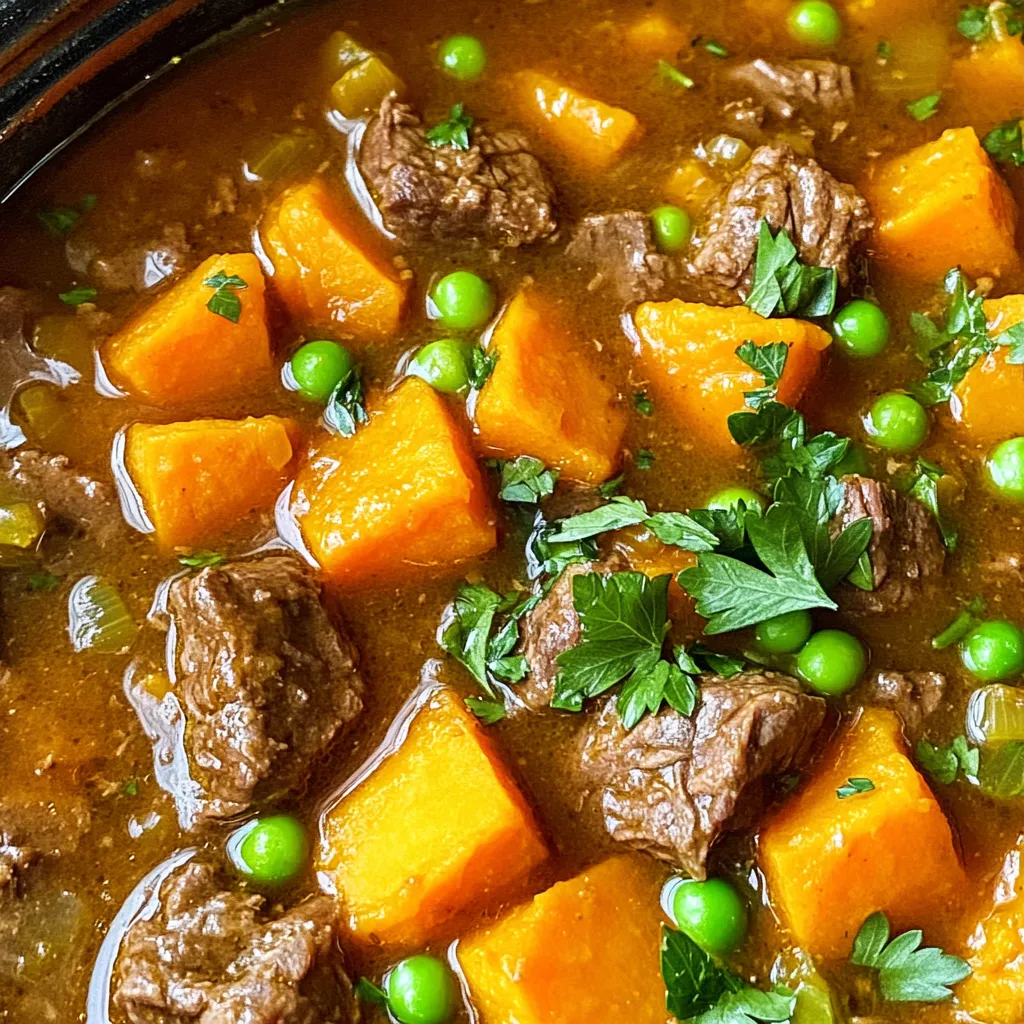 Slow Cooker Beef Sweet Potato Stew Comfort Food Delight