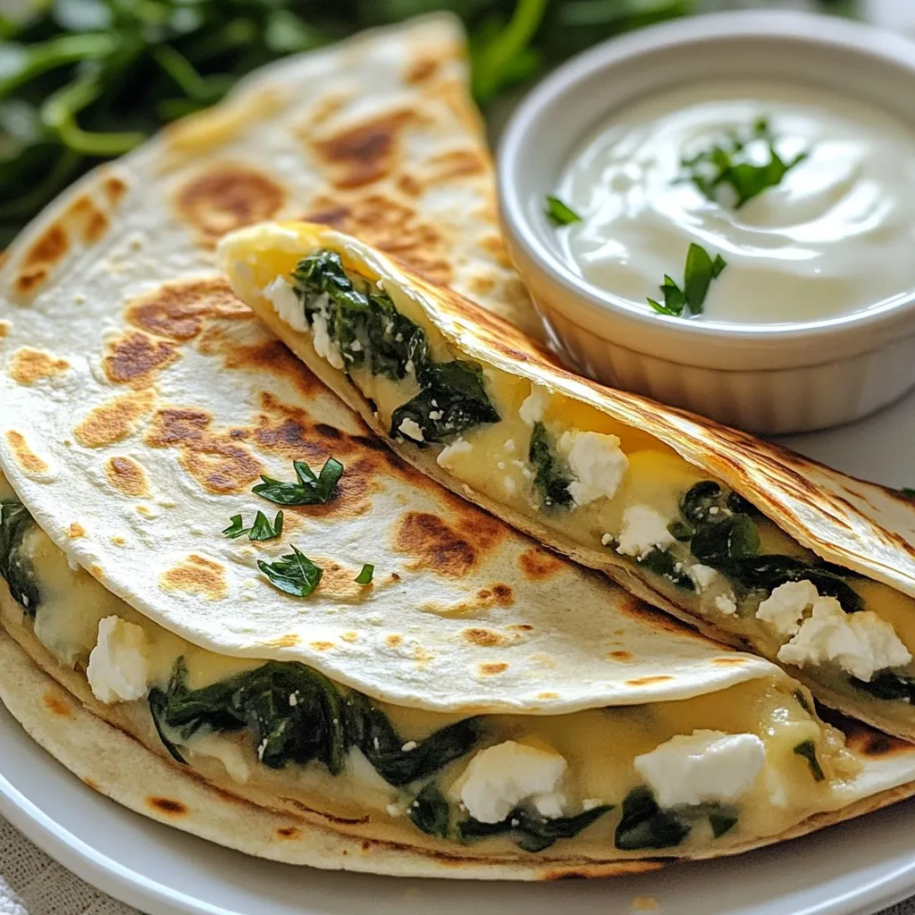 Spinach &#038; Feta Quesadillas Tasty and Easy Meal