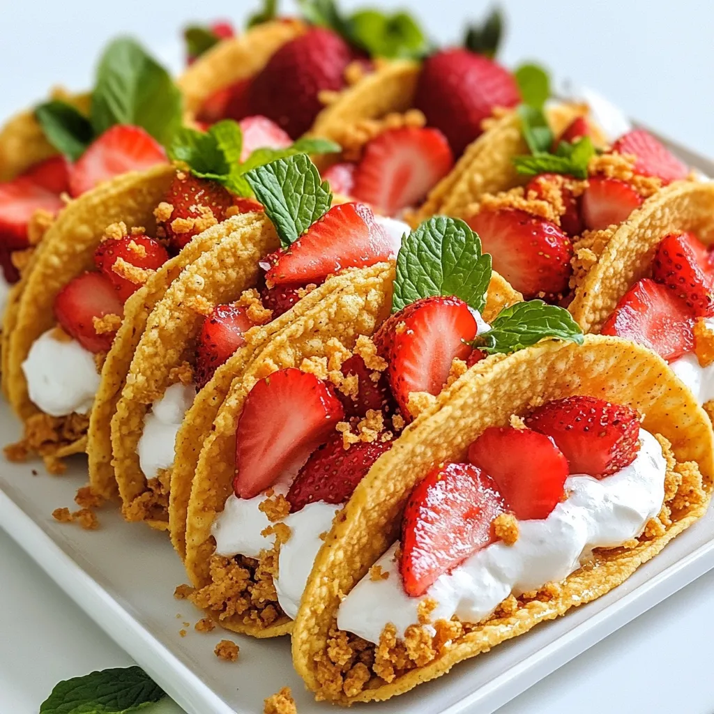 Strawberry Crunch Cheesecake Tacos Delightful Treat