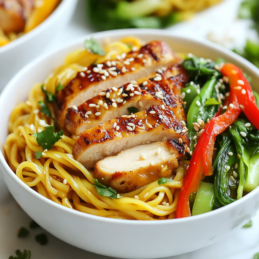Sticky Garlic Chicken Noodles Quick and Tasty Meal