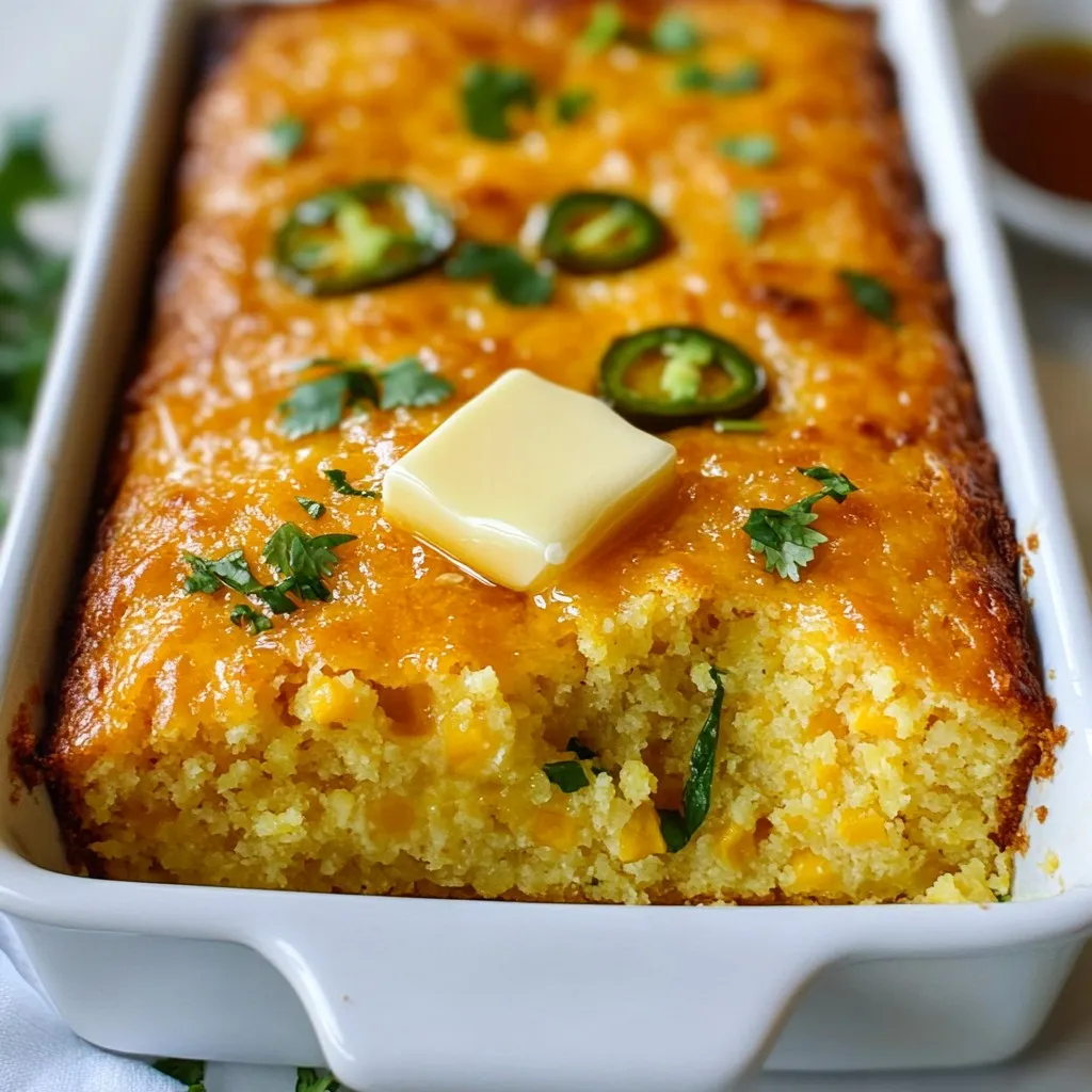 Jalapeño Cheddar Cornbread Easy and Tasty Recipe