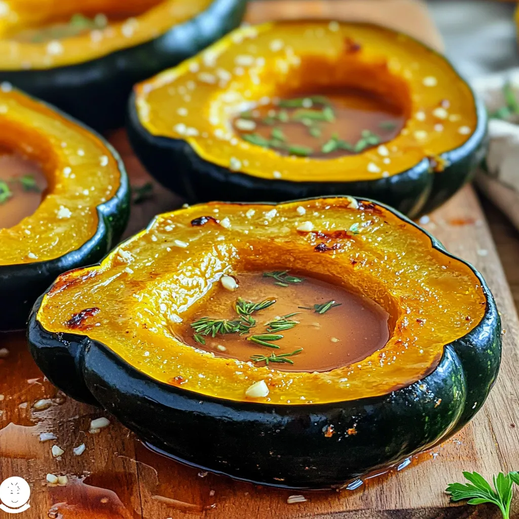 Garlic Butter Roasted Acorn Squash Simple and Tasty