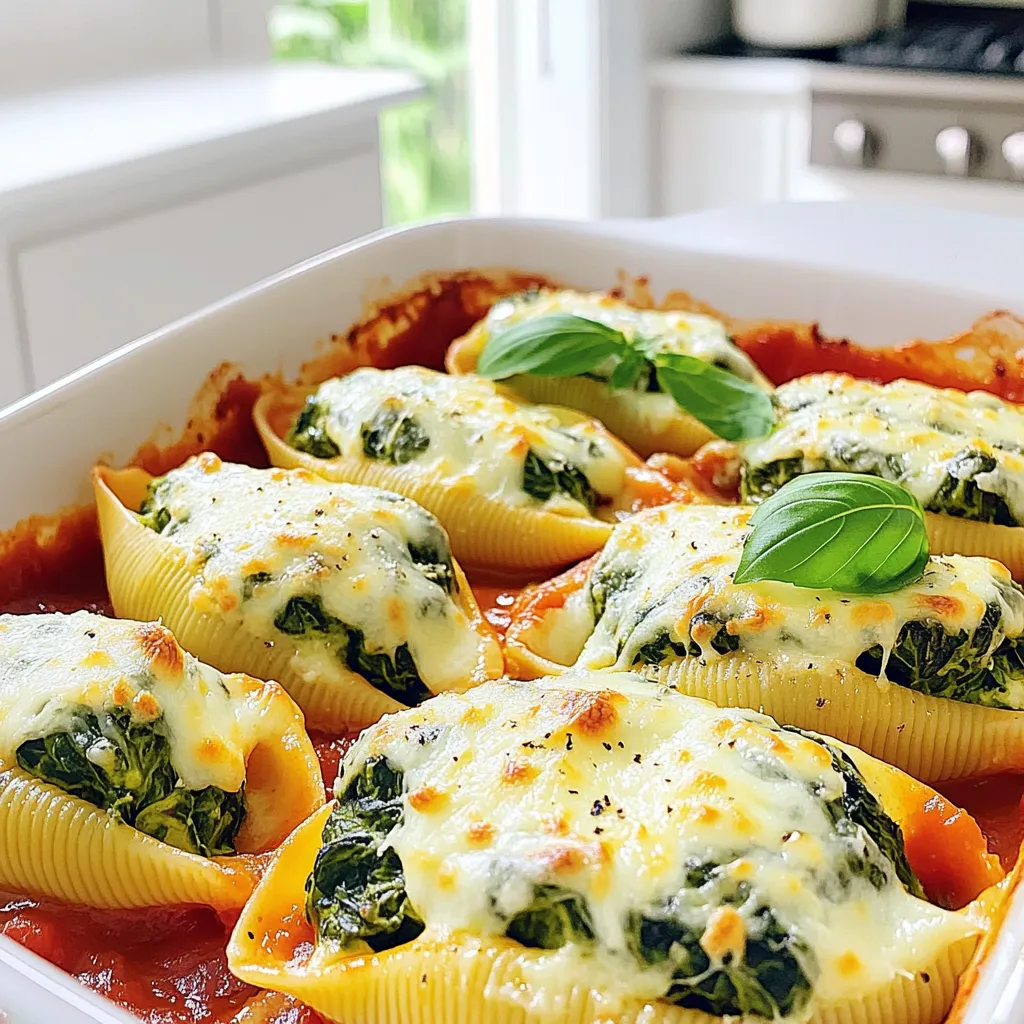 Cheesy Spinach Stuffed Shells Simple and Scrumptious Meal