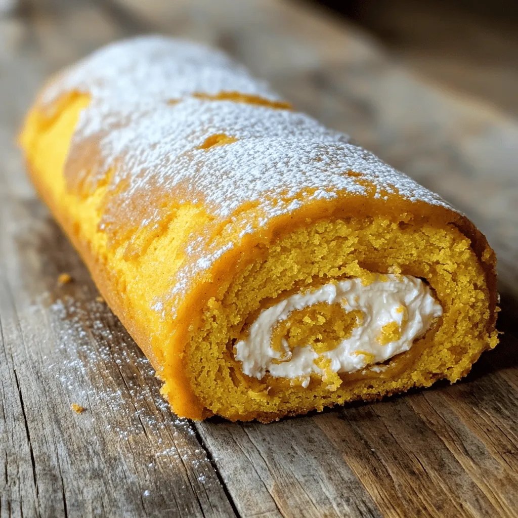 Pumpkin Spice Cream Cheese Roll Cake Delightful Treat