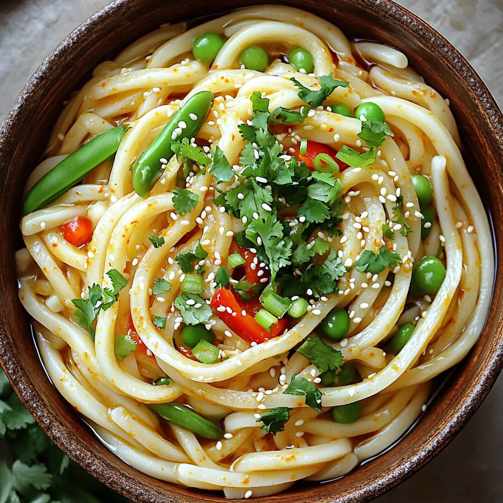 Spicy Garlic Udon Noodles Flavorful and Simple Dinner