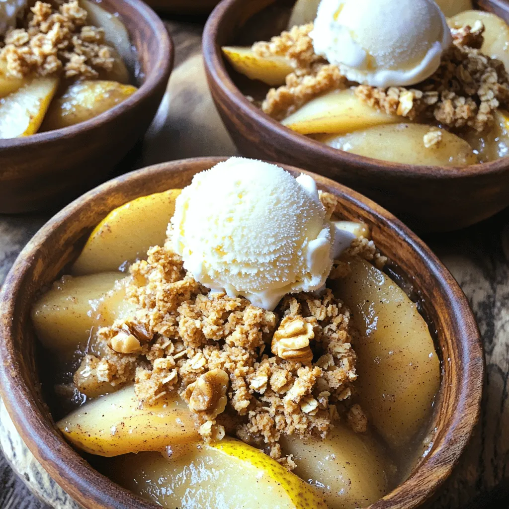Spiced Pear Crisp with Oats Savory and Delightful Dish