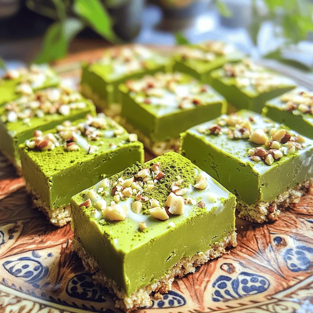 No Bake Matcha White Chocolate Bars Simple Treat