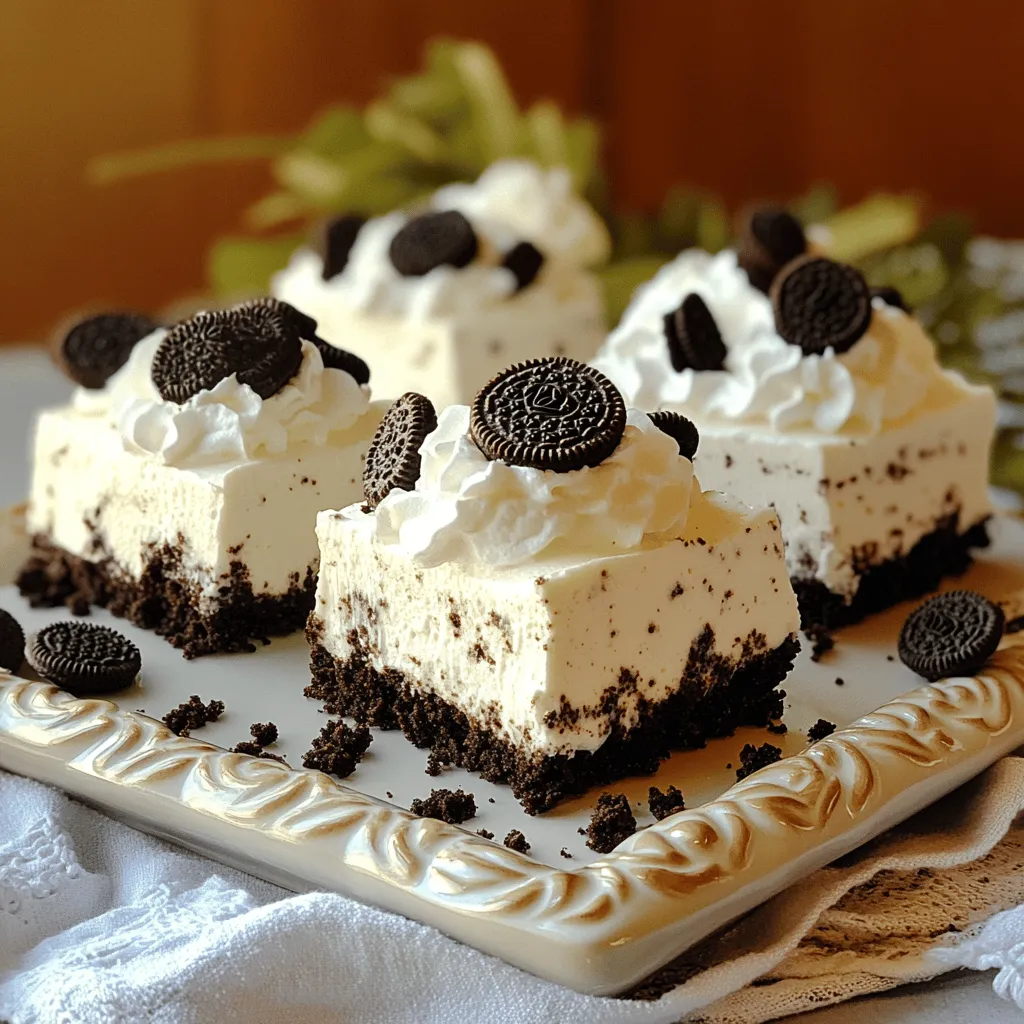No-Bake Oreo Cheesecake Bars Easy and Irresistible Treat