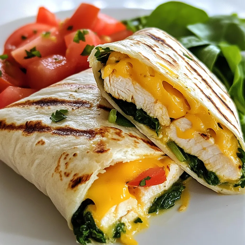 Cheesy Garlic Chicken Wraps Flavorful and Simple Meal
