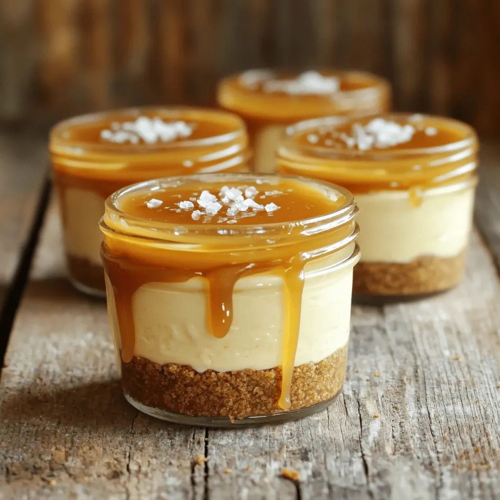 No-Bake Salted Caramel Cheesecake Jars Delight