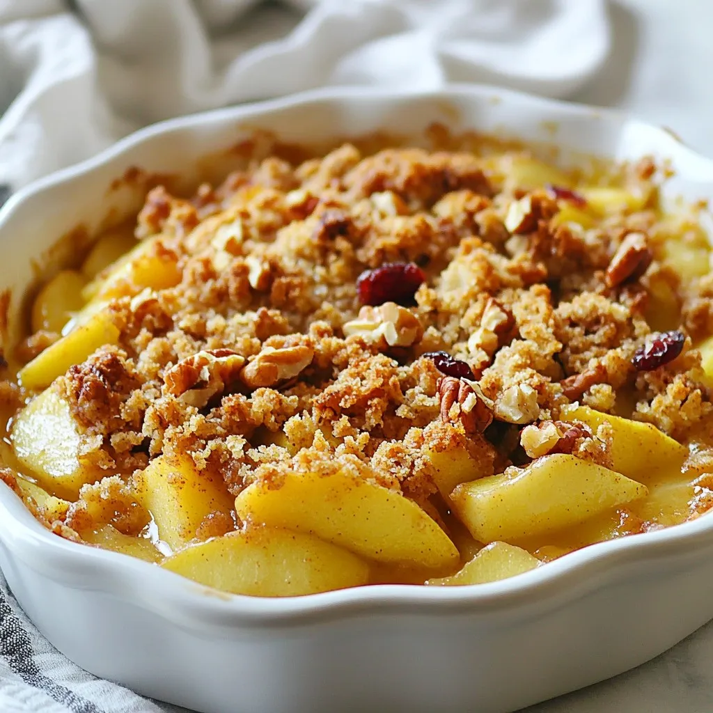 Healthy Breakfast Apple Crumble Nutritious Morning Dish