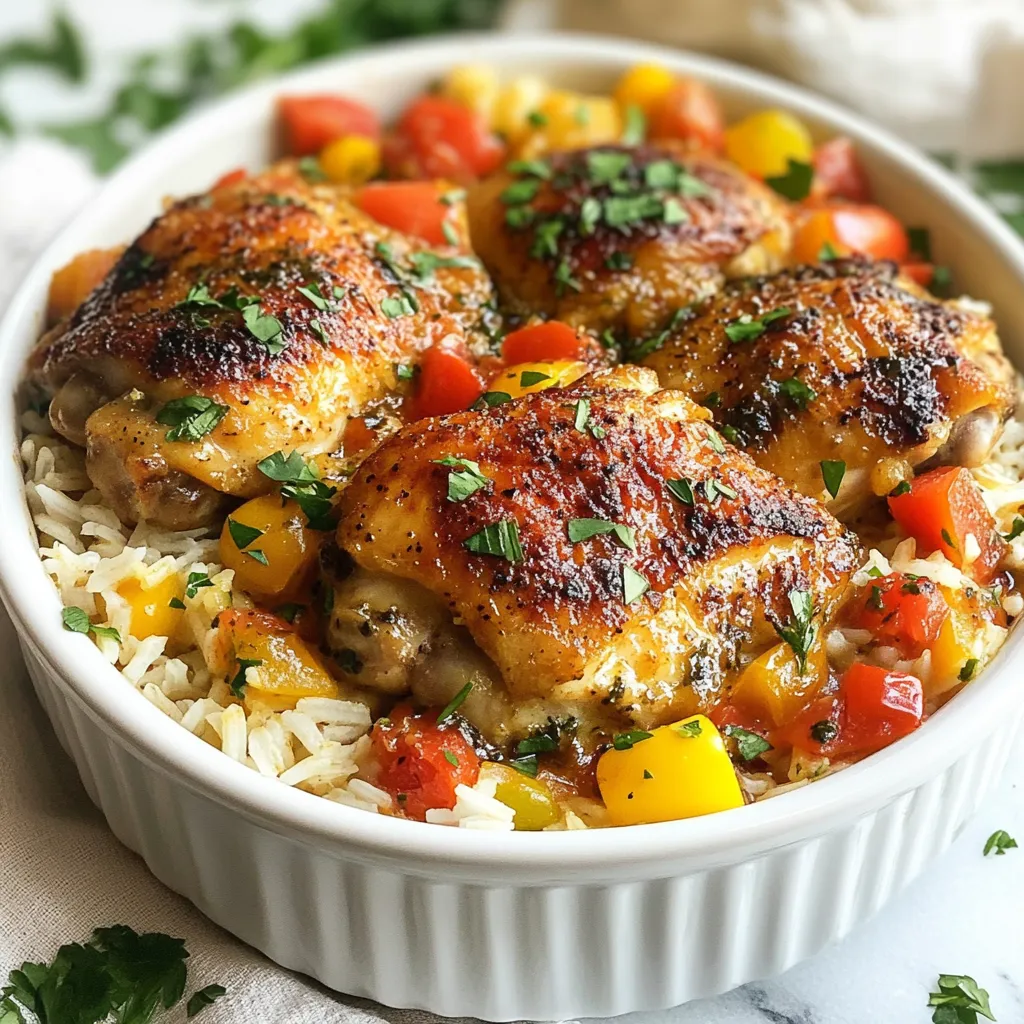 Smothered Chicken and Rice Flavorful Dinner Recipe