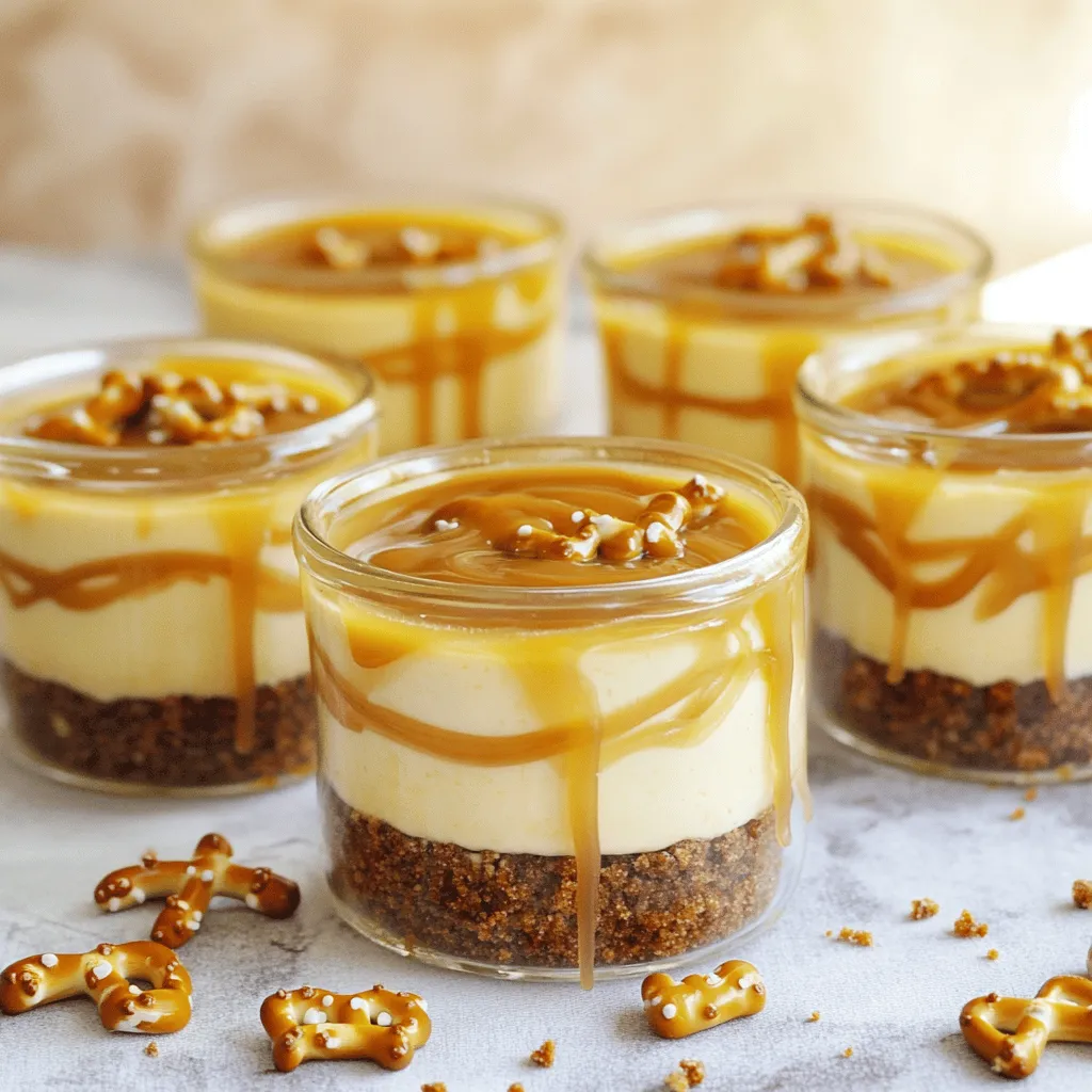 Caramel Pretzel Cheesecake Cups Delectable and Easy