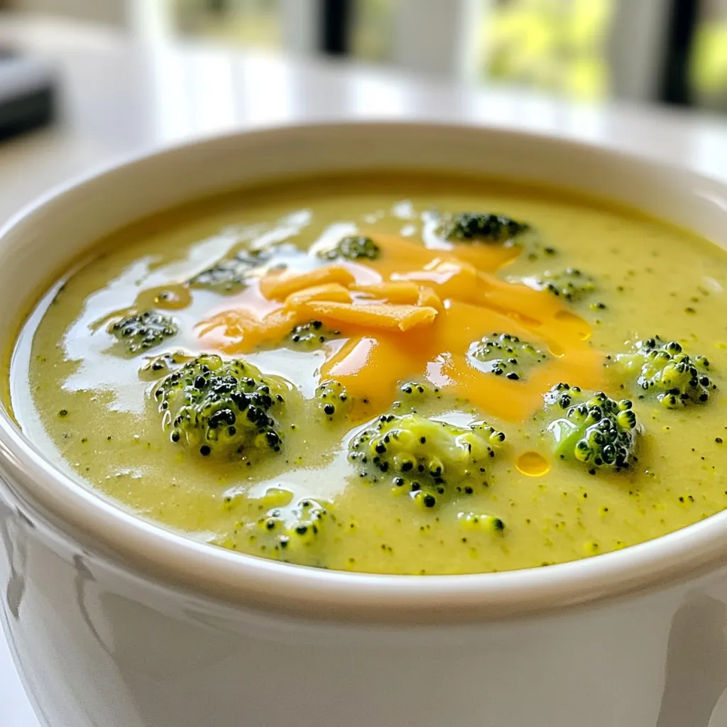 Creamy Broccoli Cheddar Soup Slow Cooker Delight