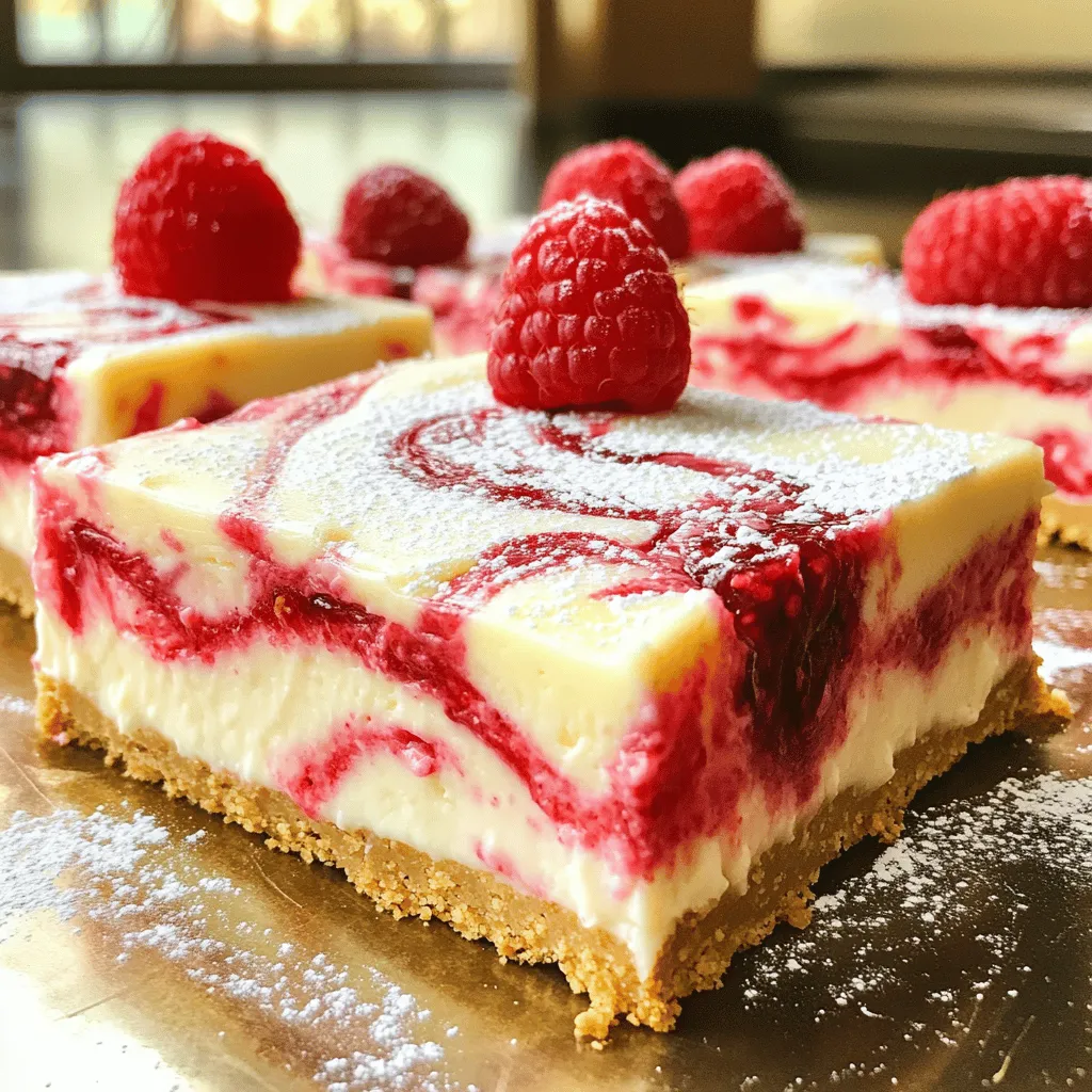 White Chocolate Raspberry Cheesecake Bars Delight