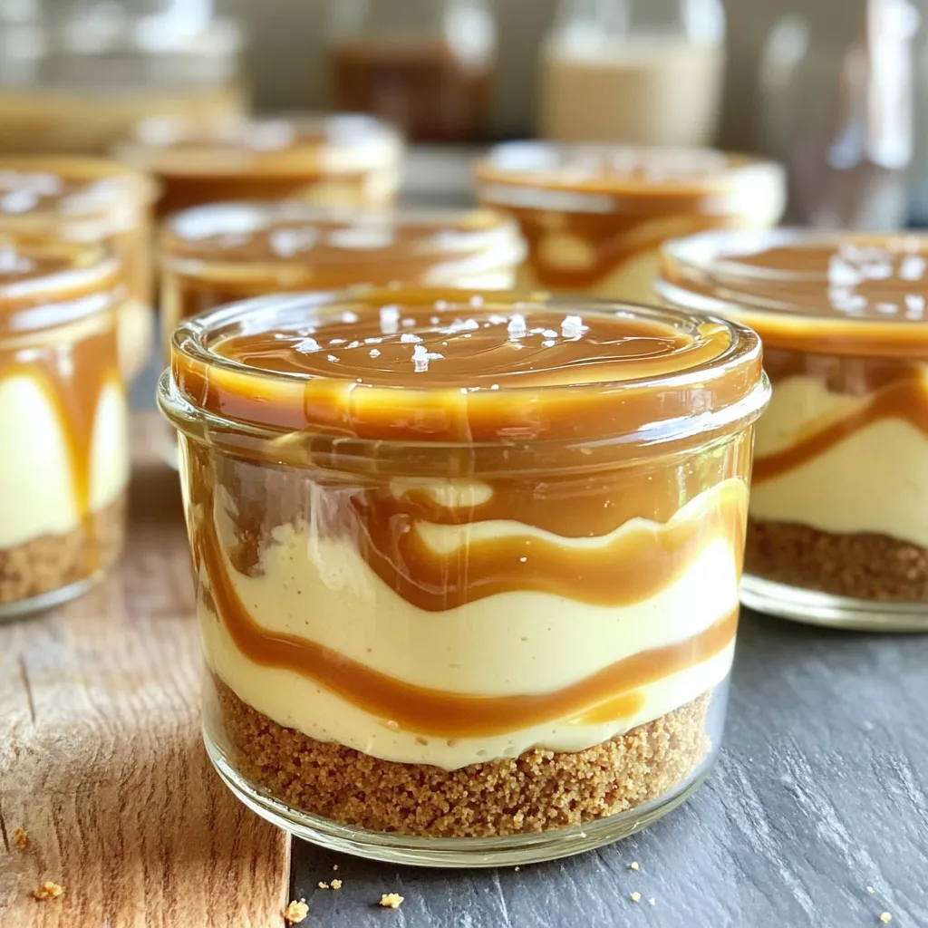 No-Bake Caramel Cheesecake Jars Delightful Treats