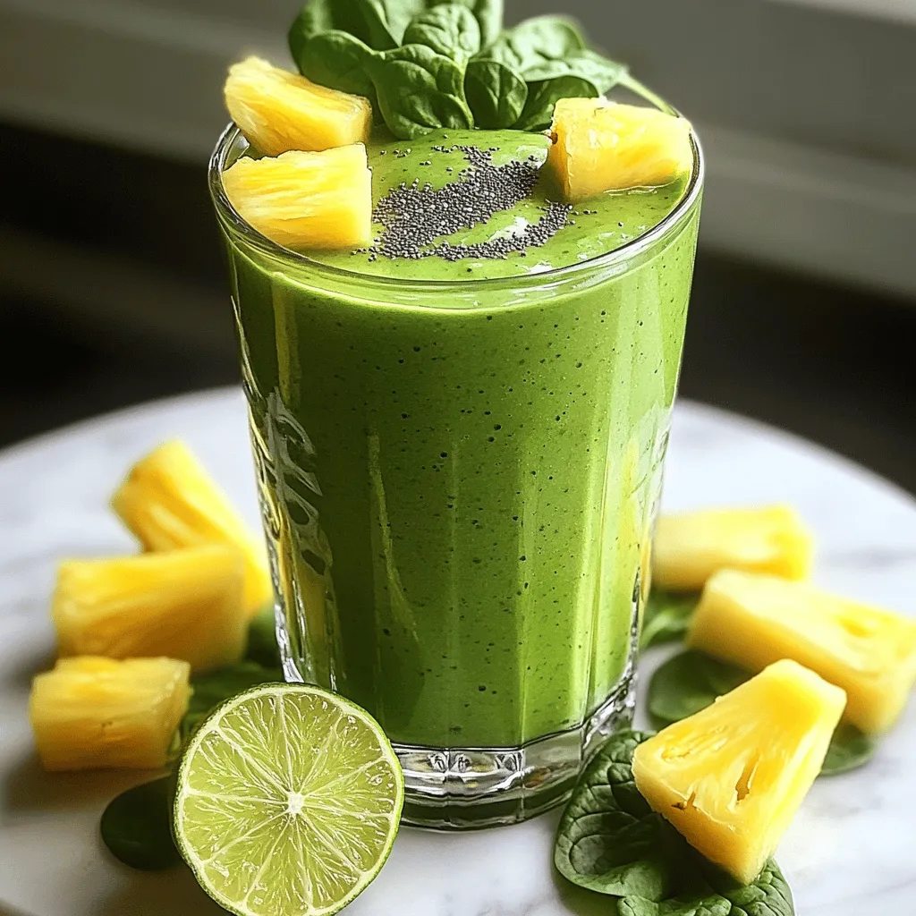 Tropical Green Smoothie Nutrient-Packed Refreshment