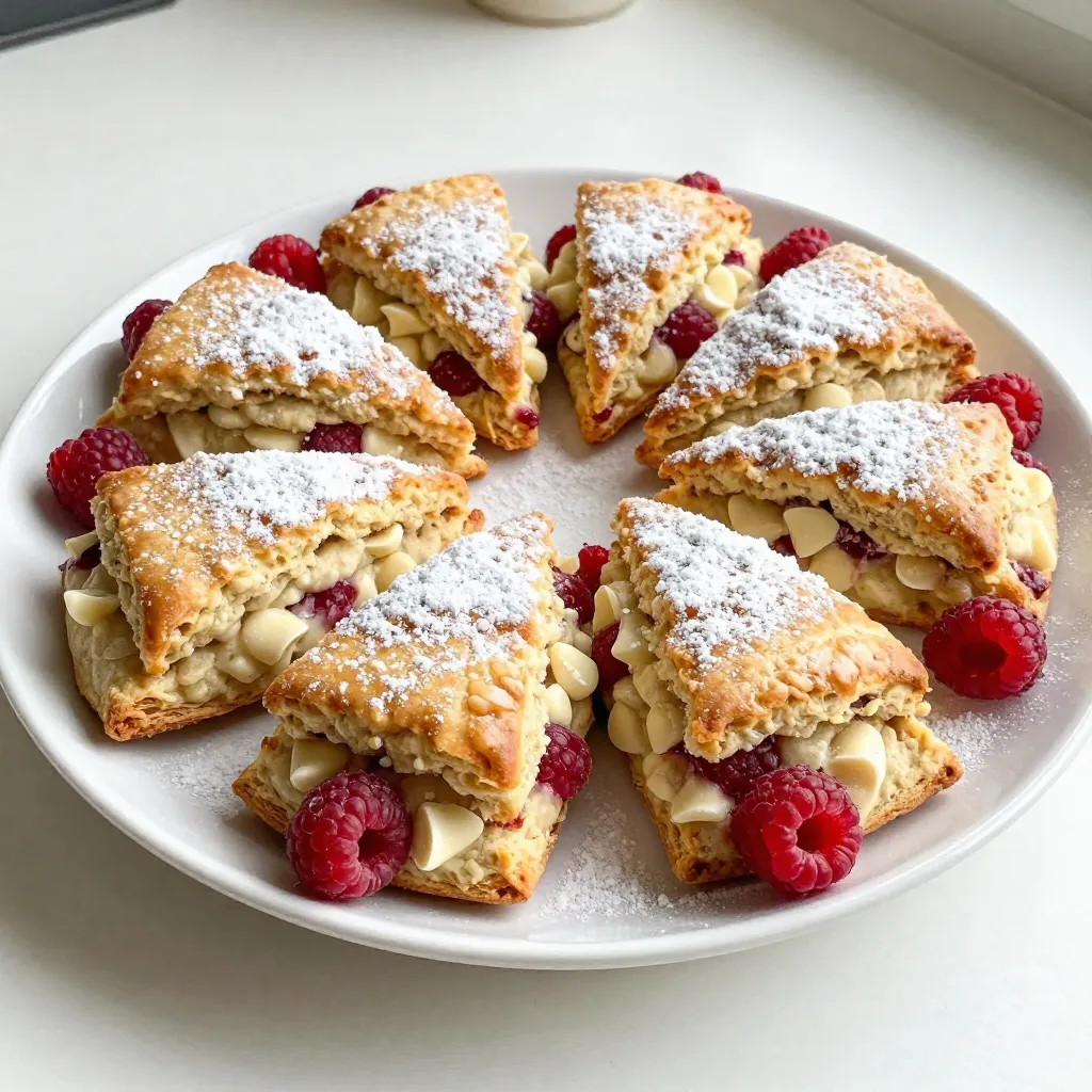 Raspberry White Chocolate Scones Scrumptious Treat