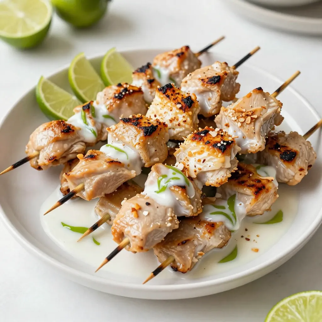 Coconut Lime Chicken Skewers Flavorful Grilling Recipe