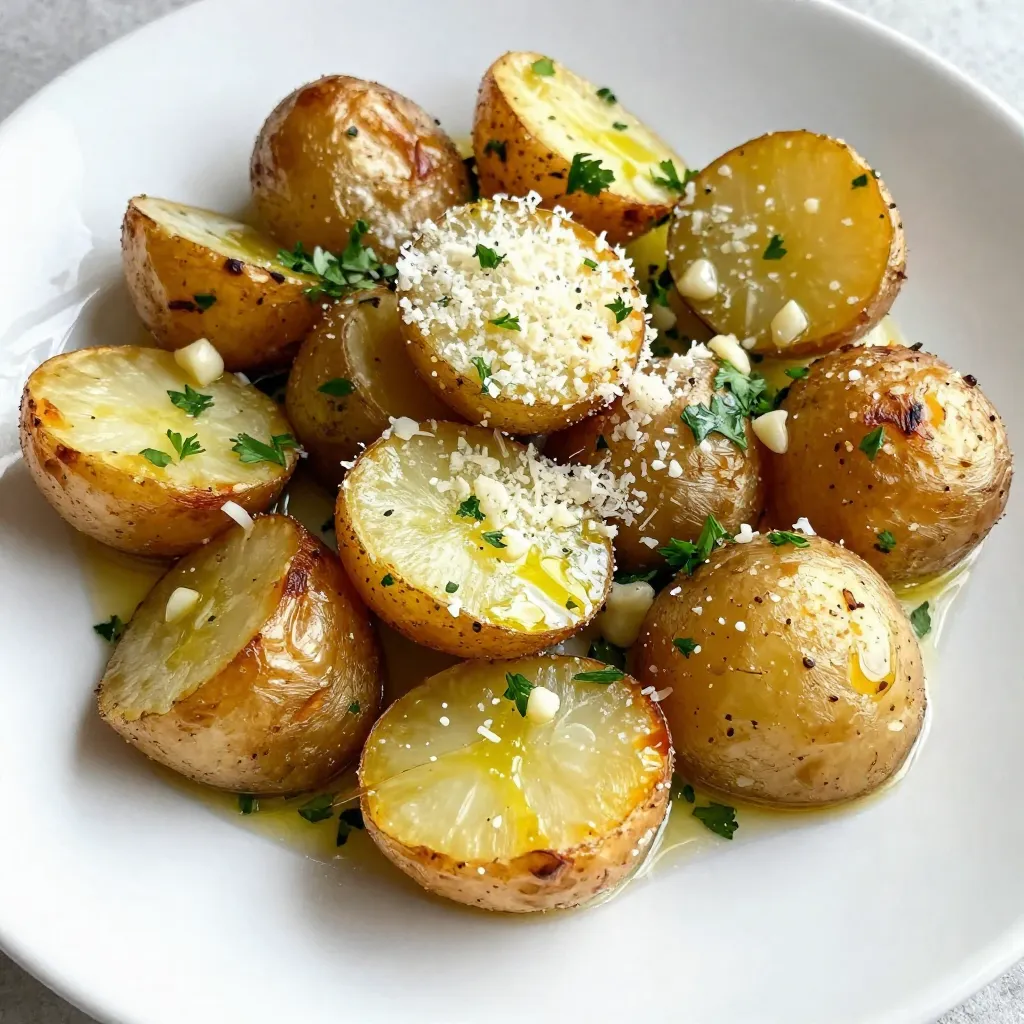 Garlic Parmesan Roasted Potatoes Crispy and Flavorful