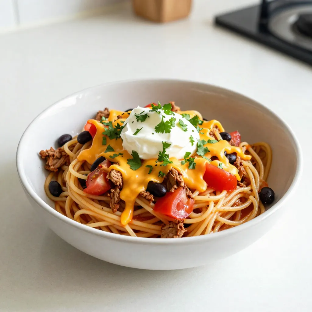 One-Pot Taco Spaghetti Quick and Flavorful Meal