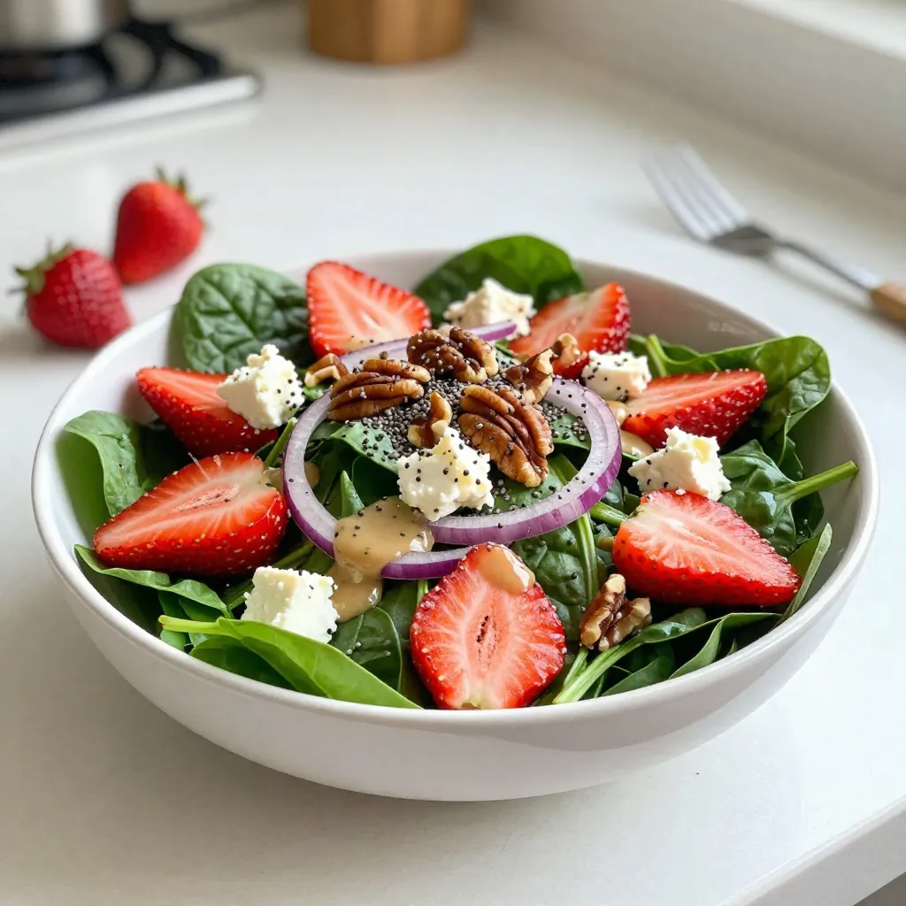 Strawberry Spinach Salad with Poppy Dressing Delight