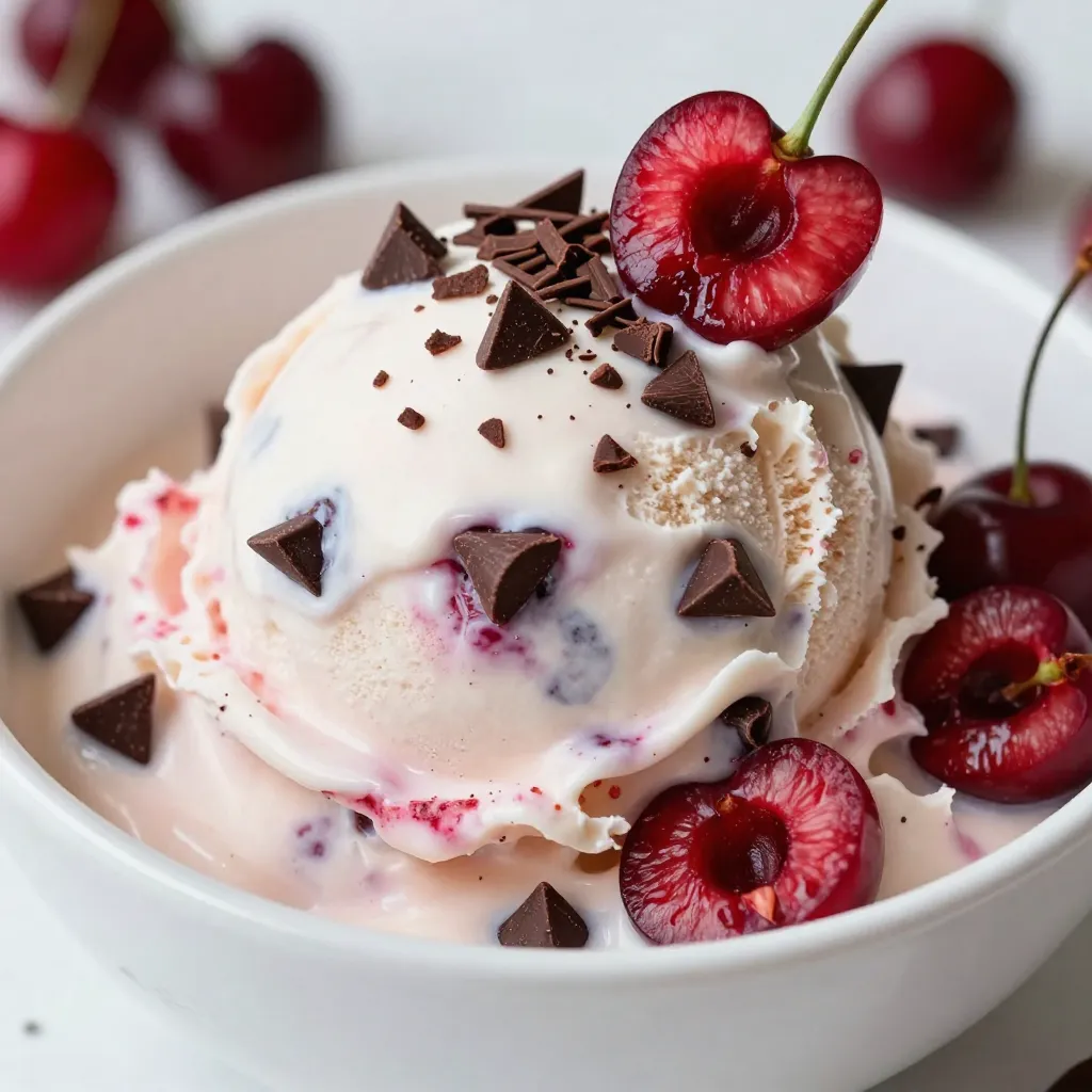 Cherry Chocolate Chip Ice Cream Delight for Summer