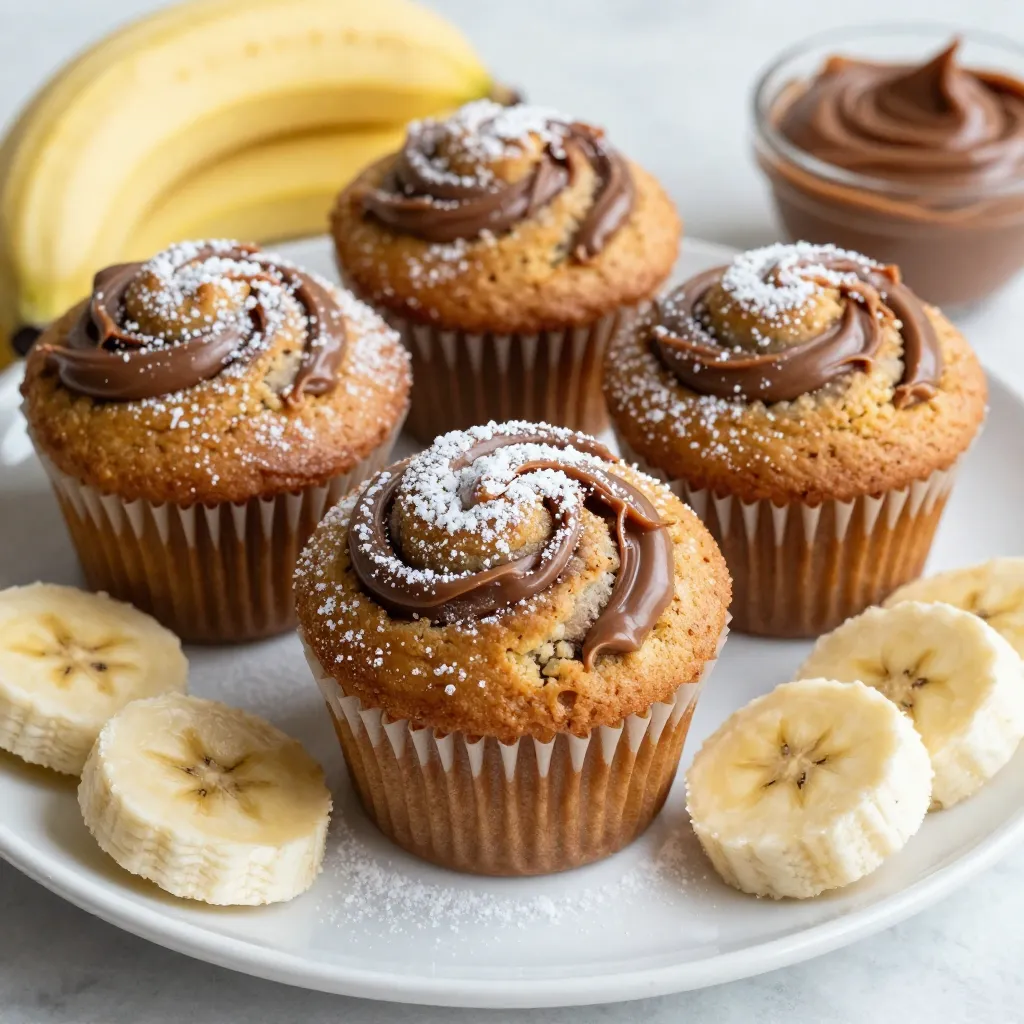 Delicious Banana Nutella Swirl Muffins Recipe Now