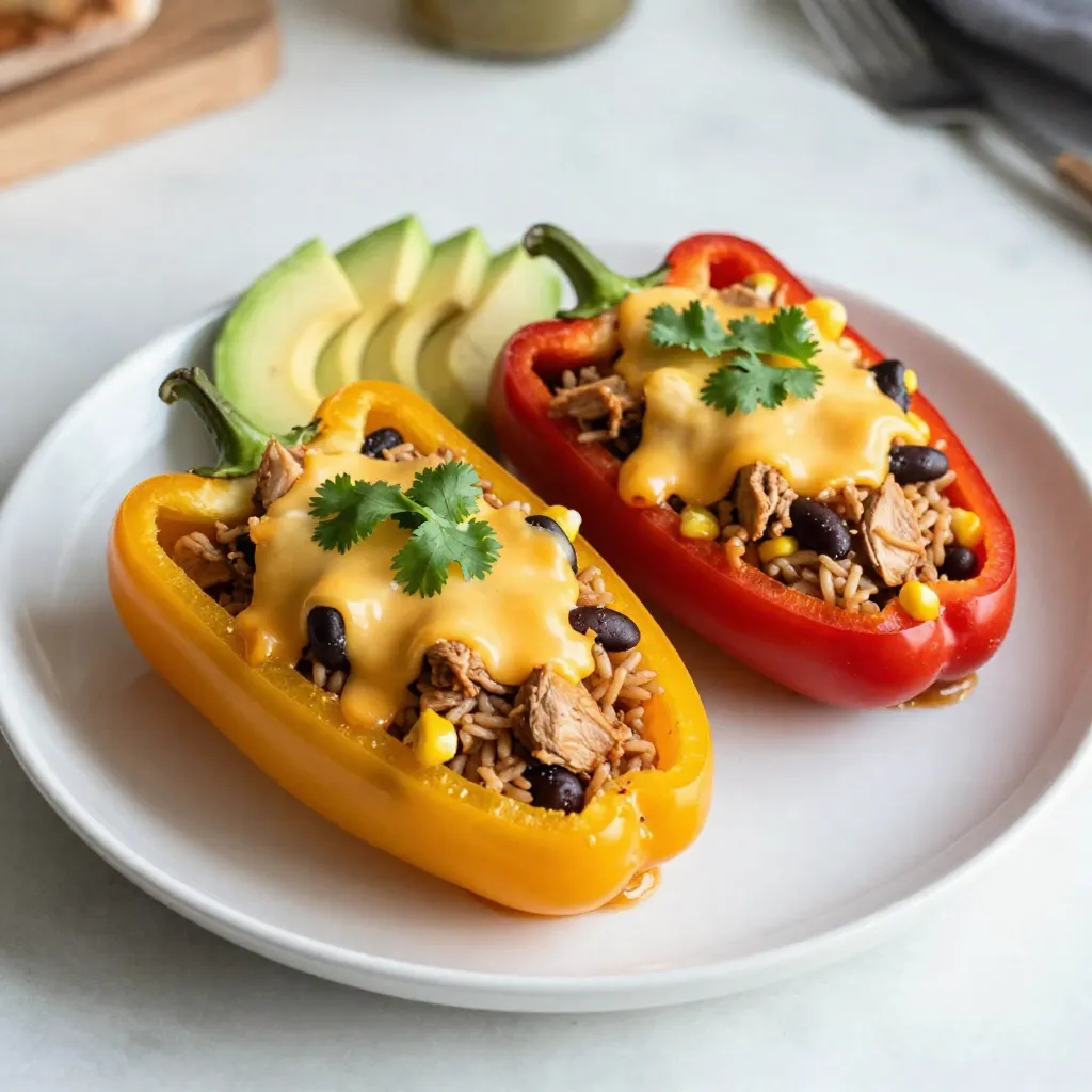 Turkey Taco Stuffed Peppers Easy Flavorful Meal