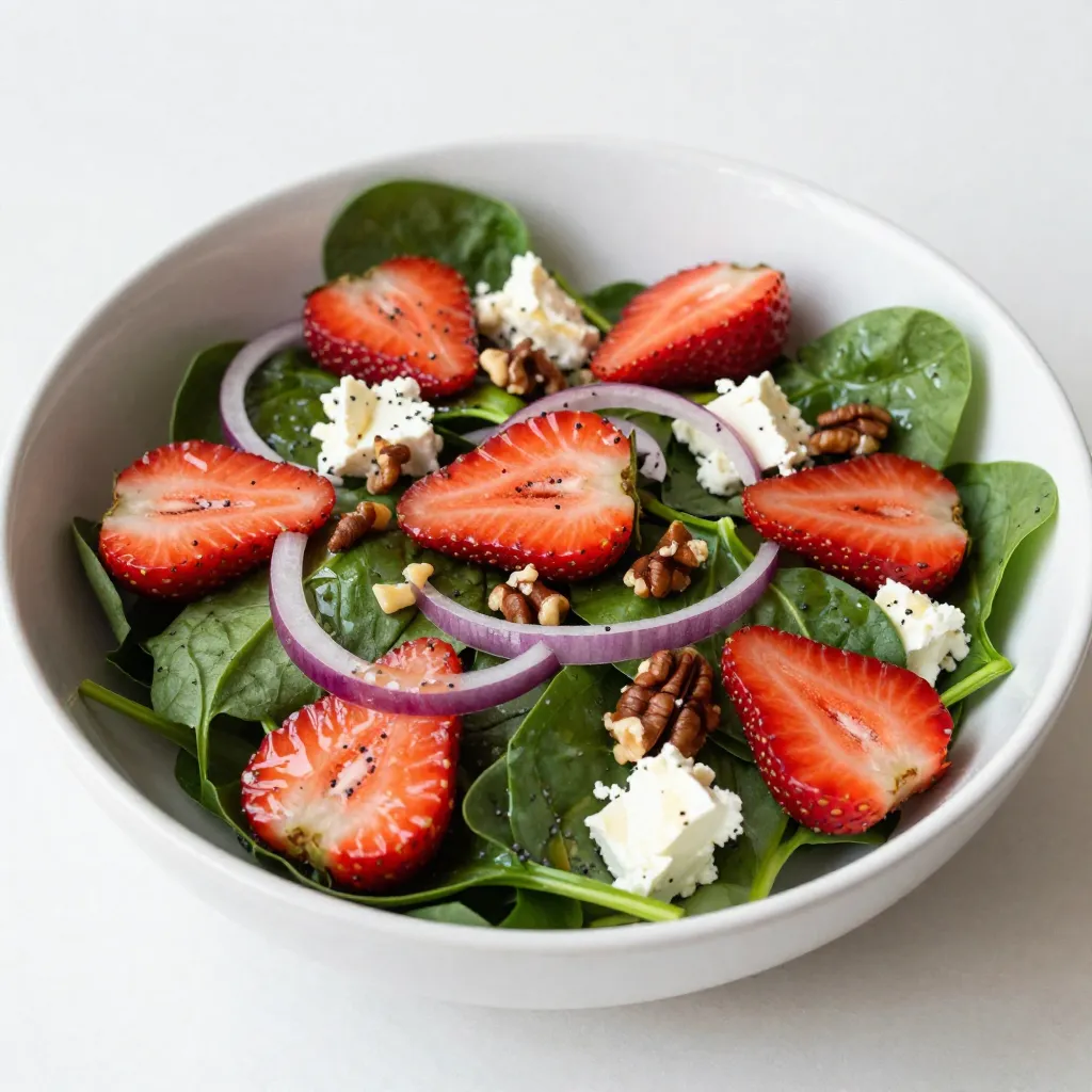 Strawberry Spinach Poppyseed Salad Refreshing Delight