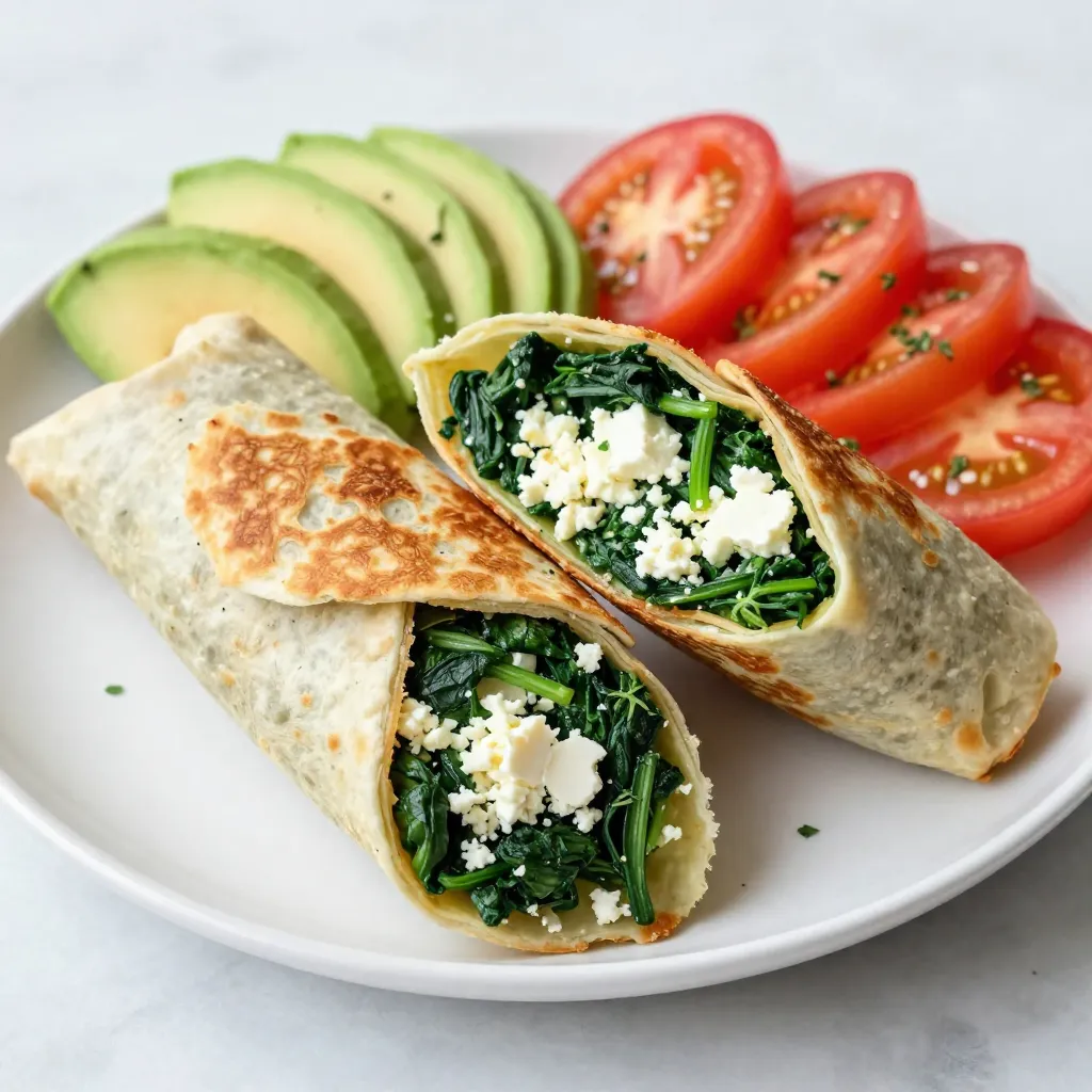 Spinach Feta Breakfast Wraps Quick and Tasty Meal